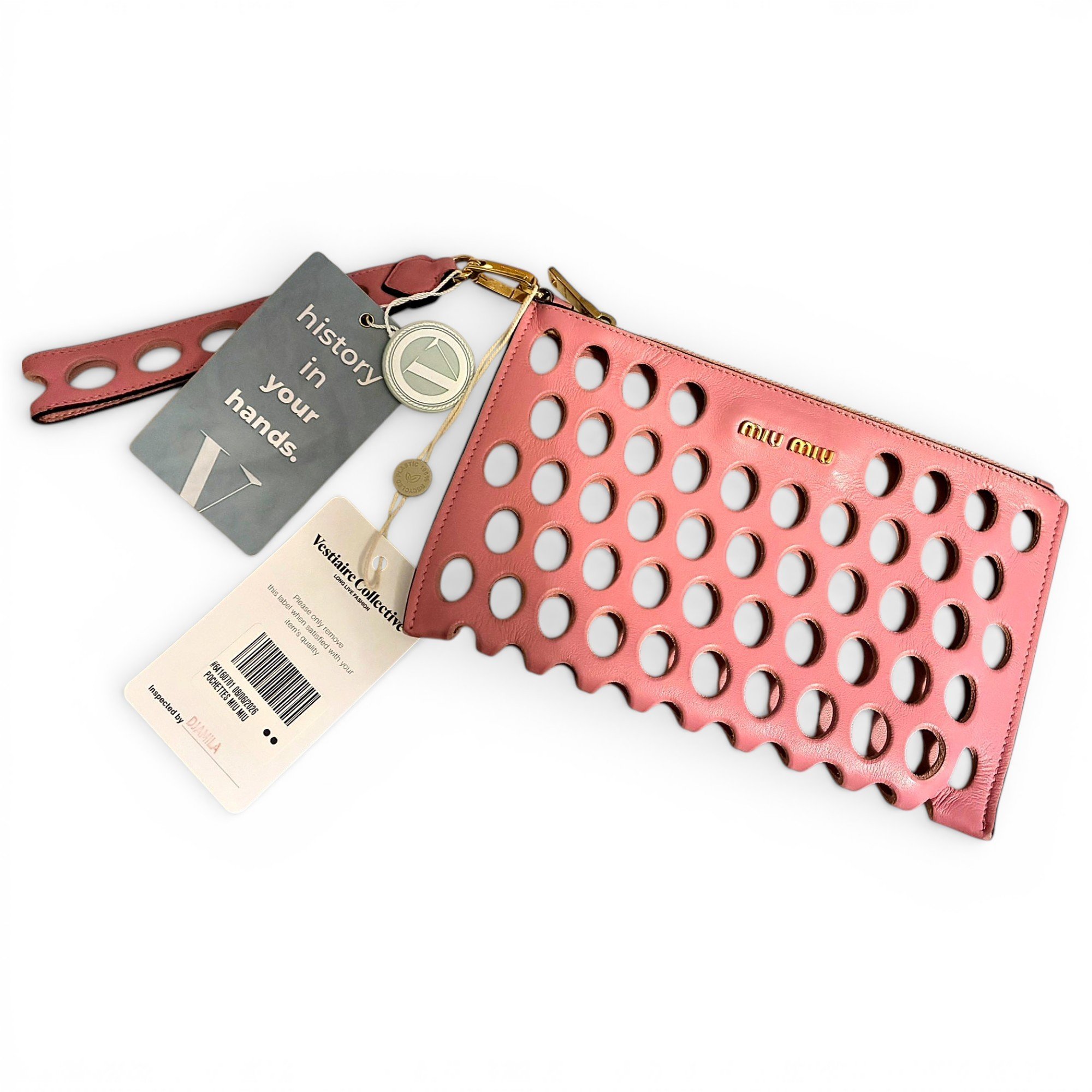 Leather clutch bag
