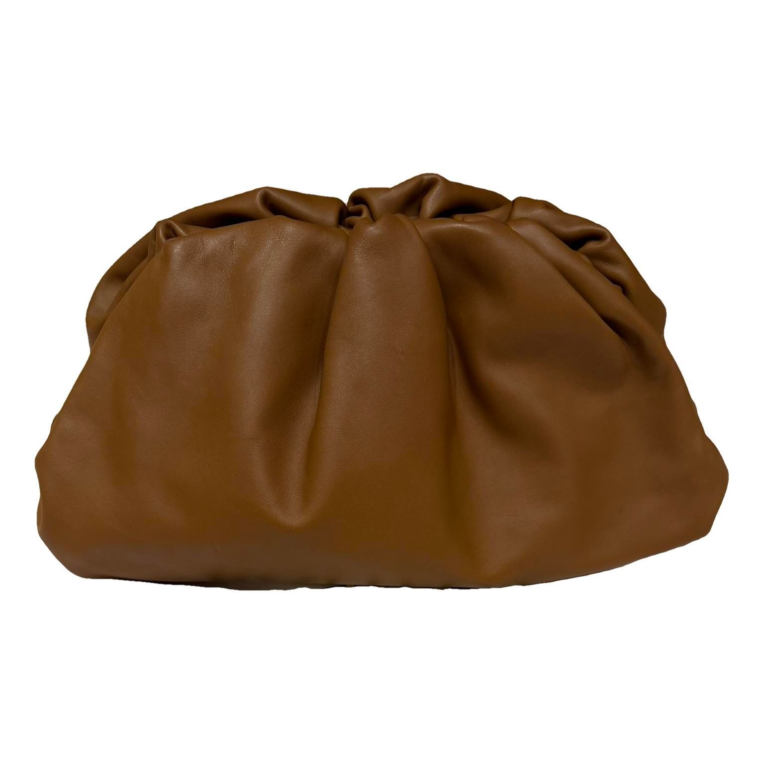 Pouch leather clutch bag