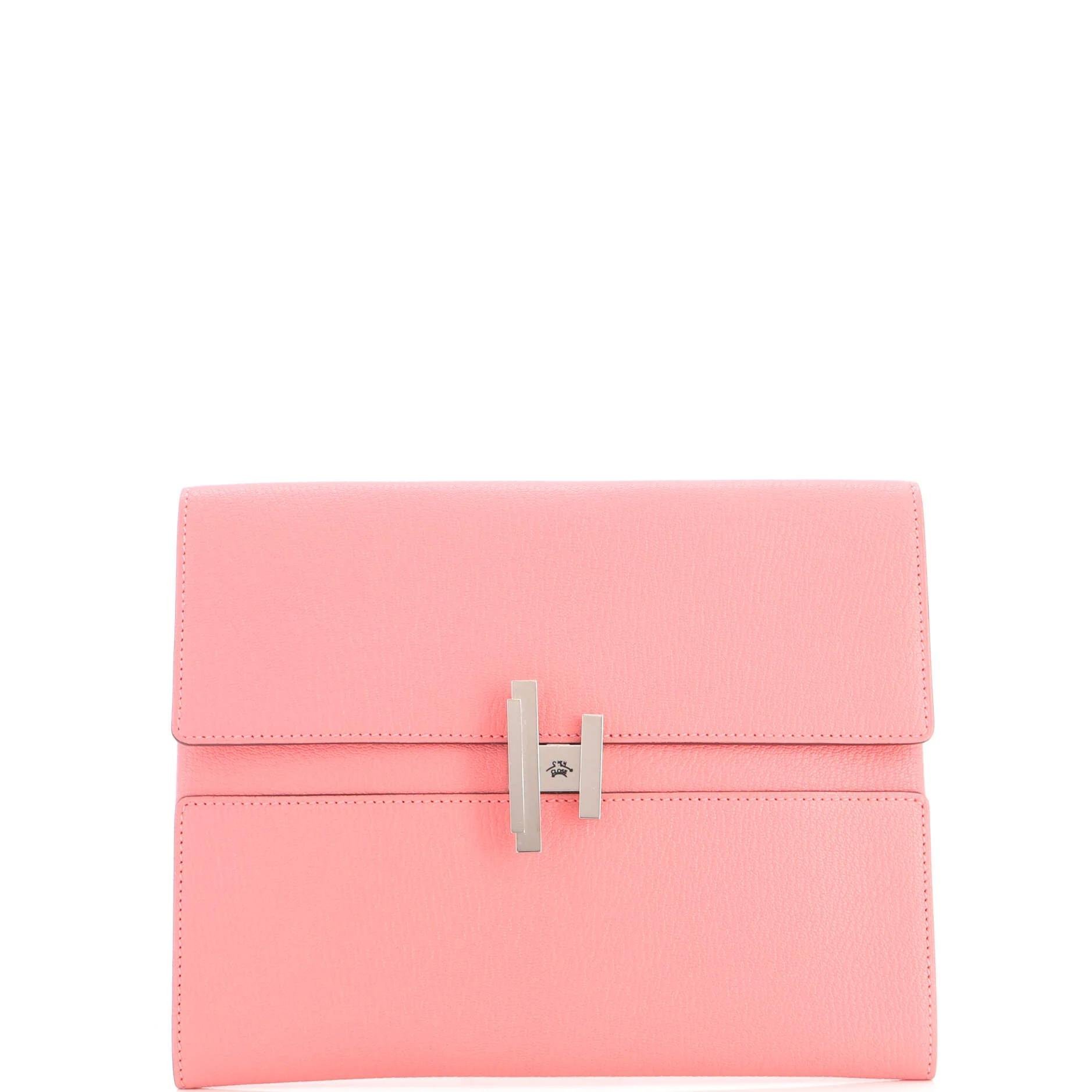 Leather clutch bag