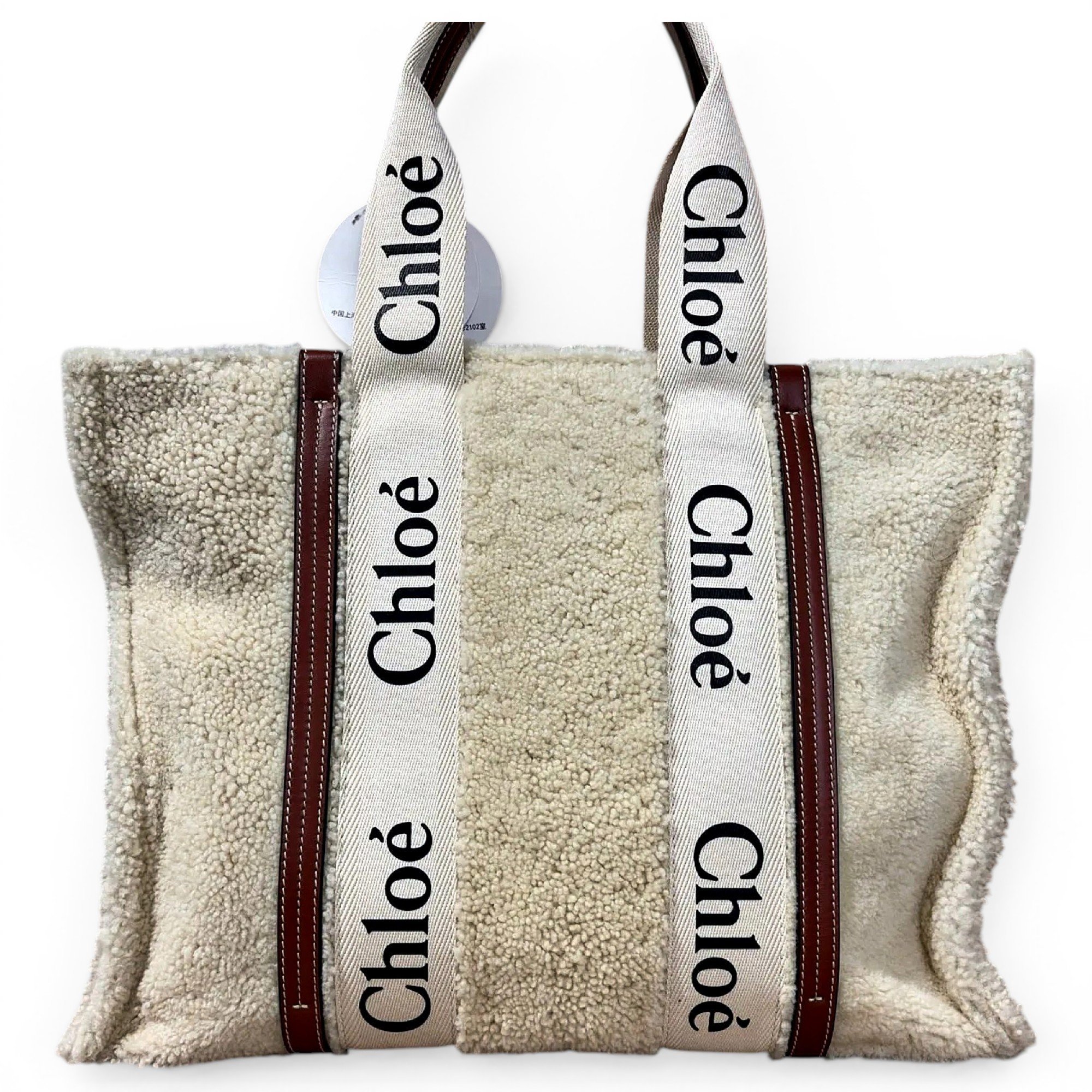 Woody leather handbag