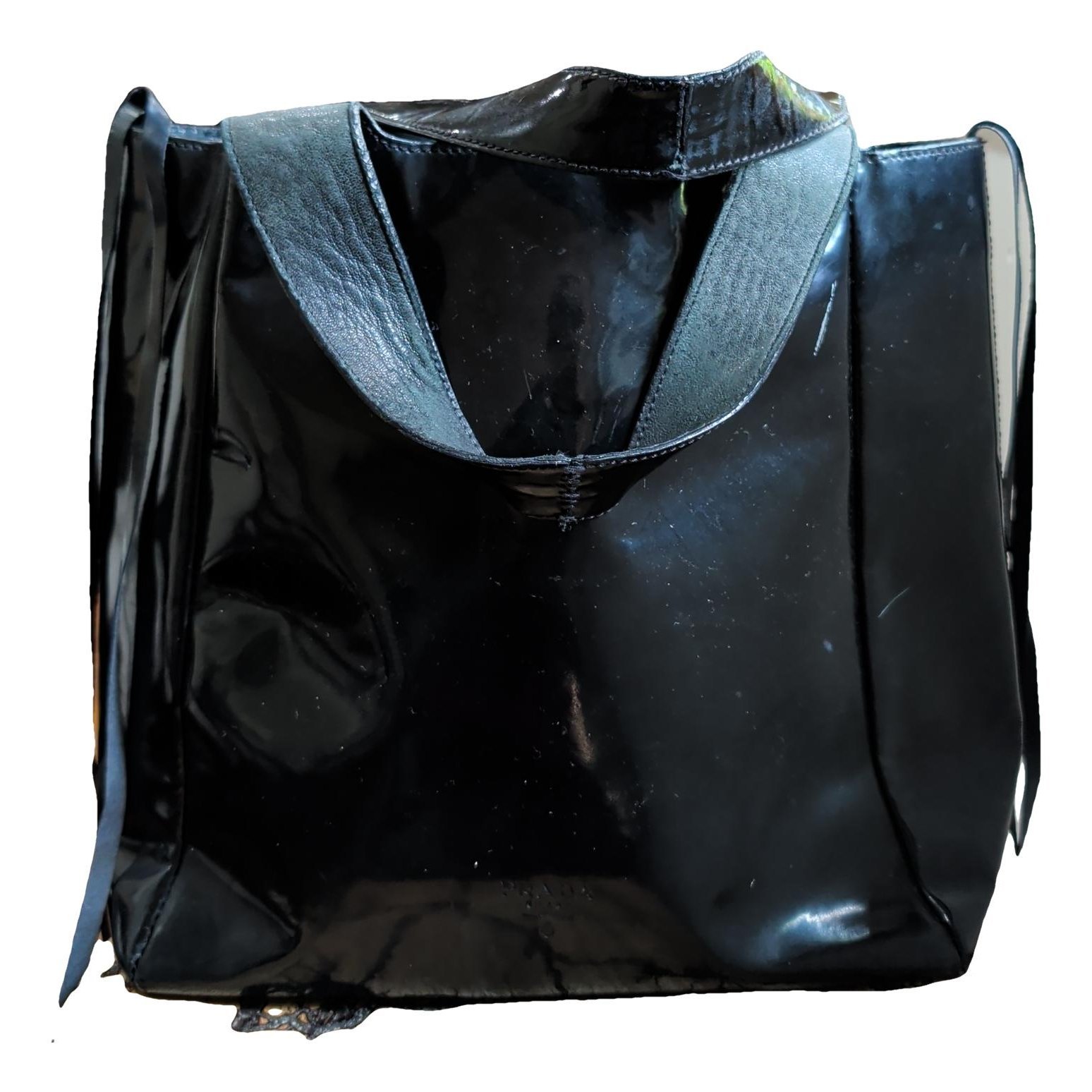 Patent leather tote
