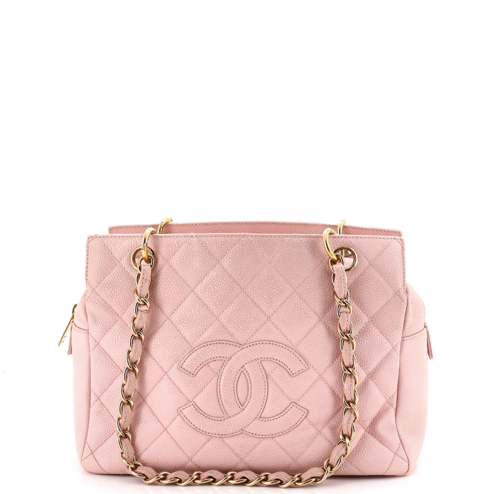 Petite Timeless Tote Quilted Caviar