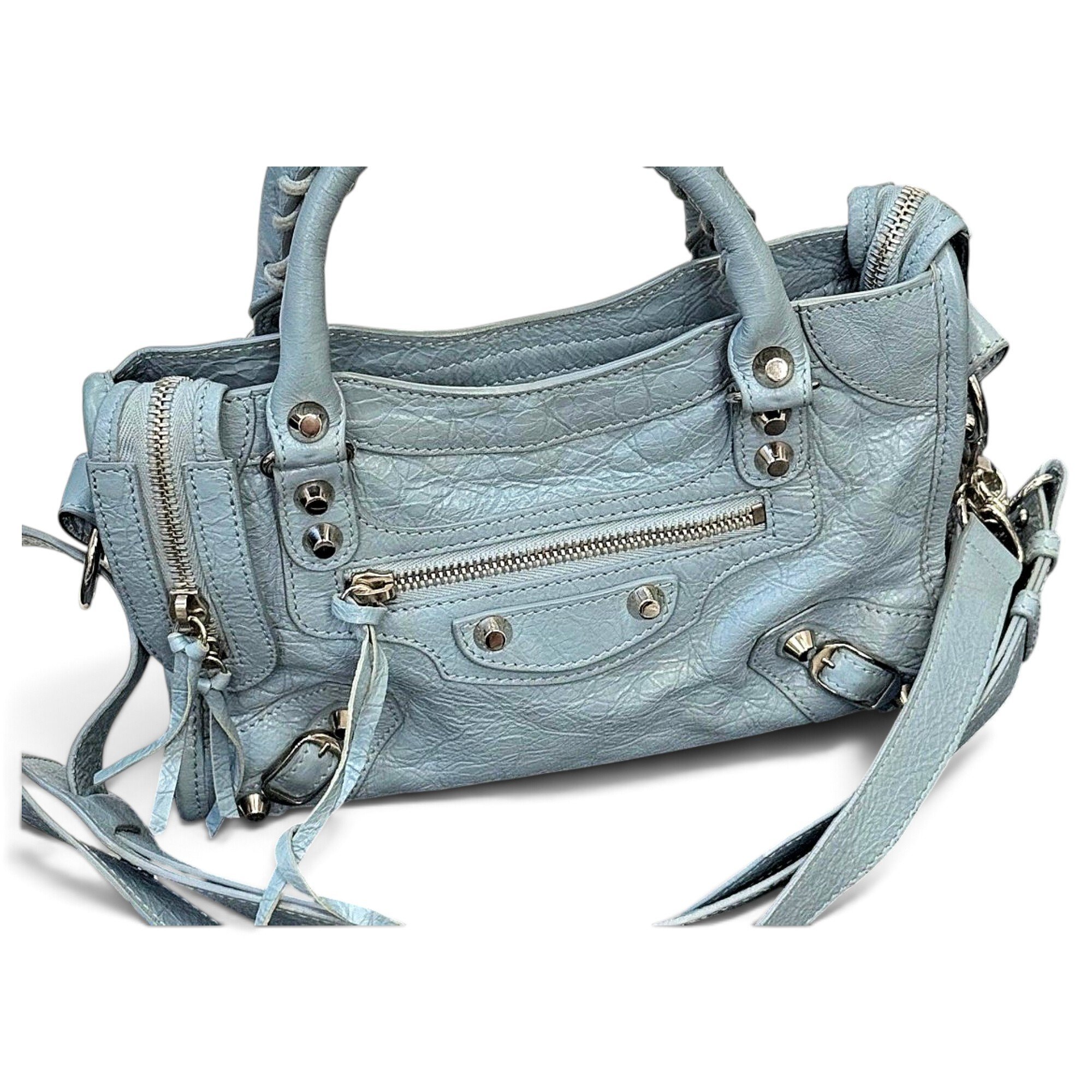Classic Metalic leather handbag