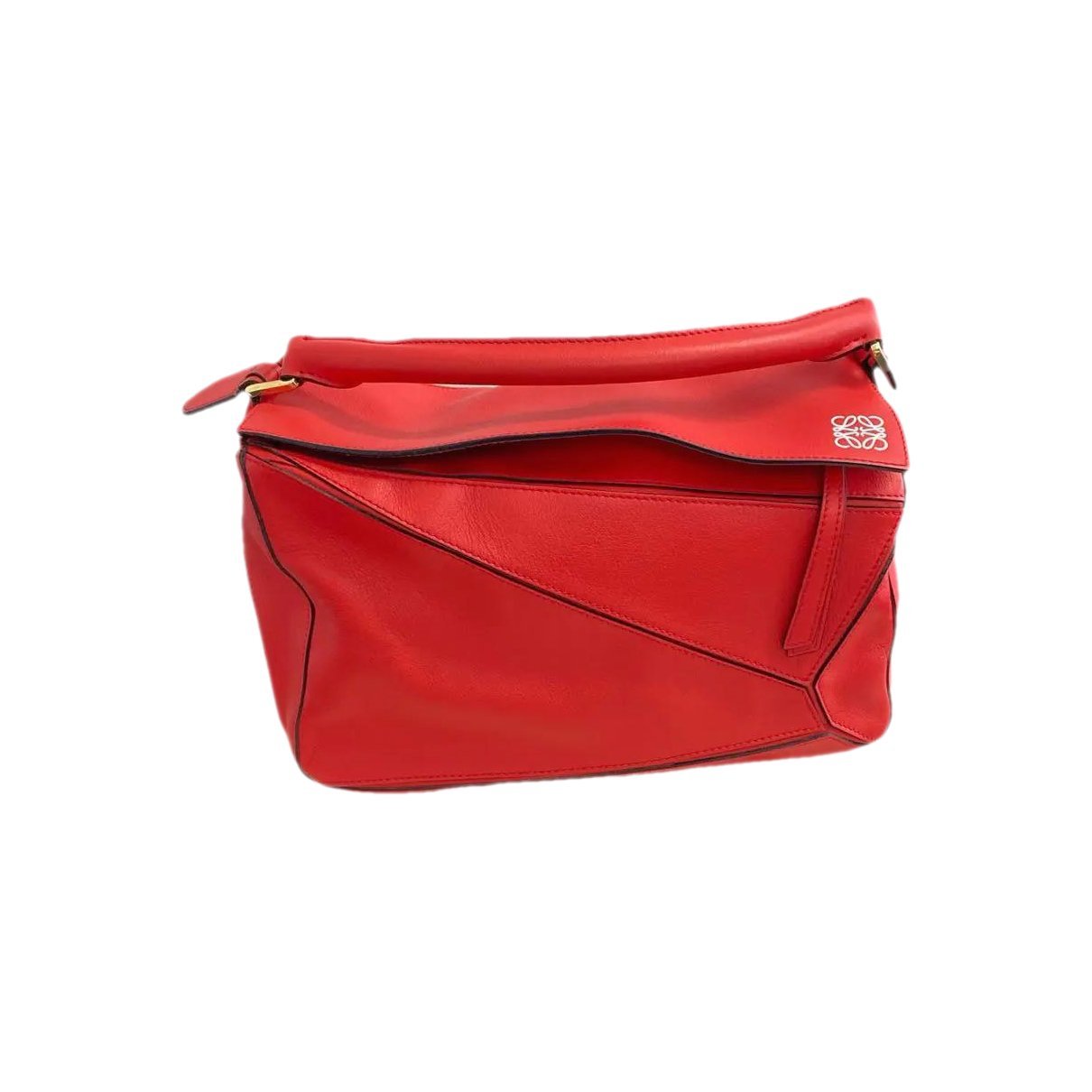 Puzzle leather handbag
