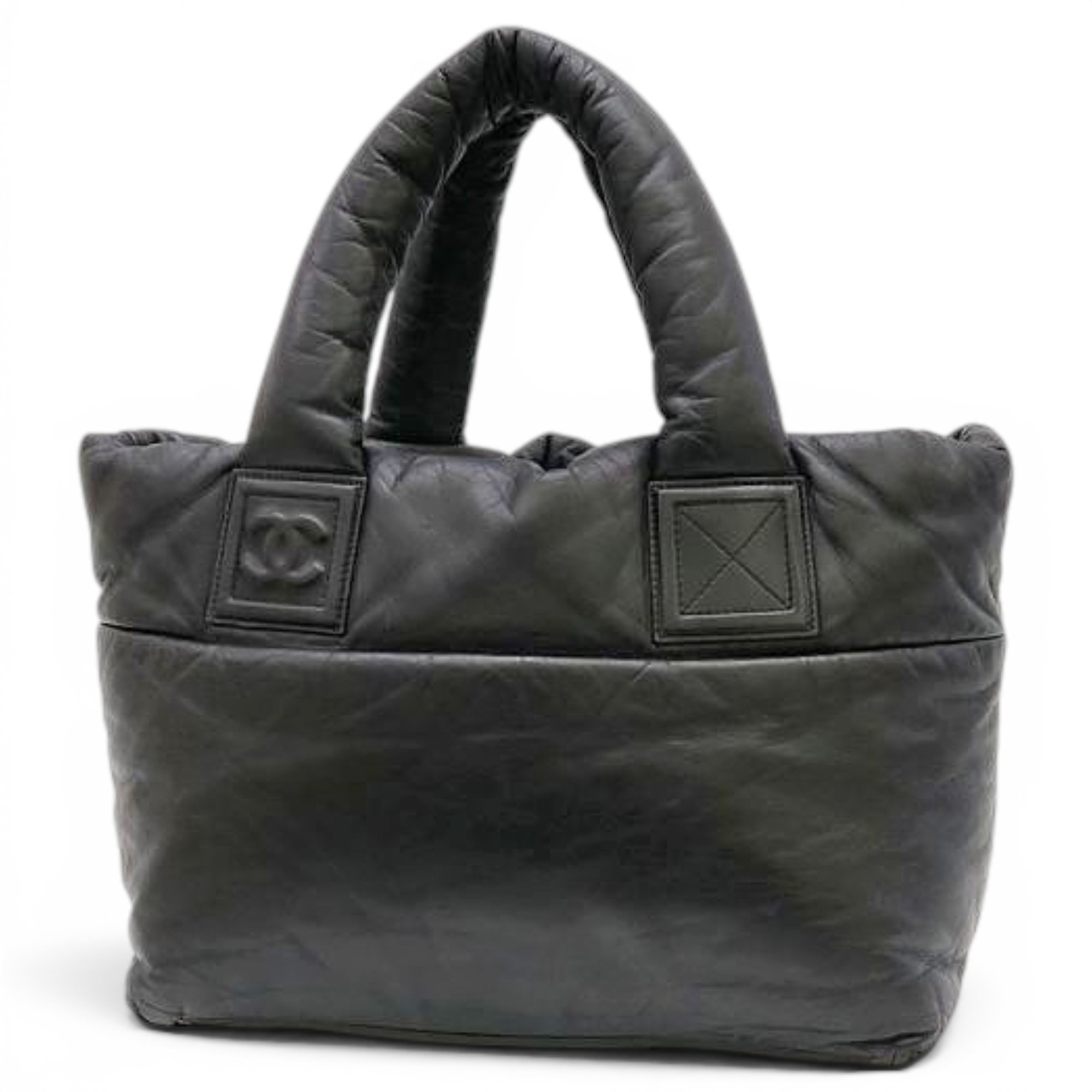 Cocoon leather tote