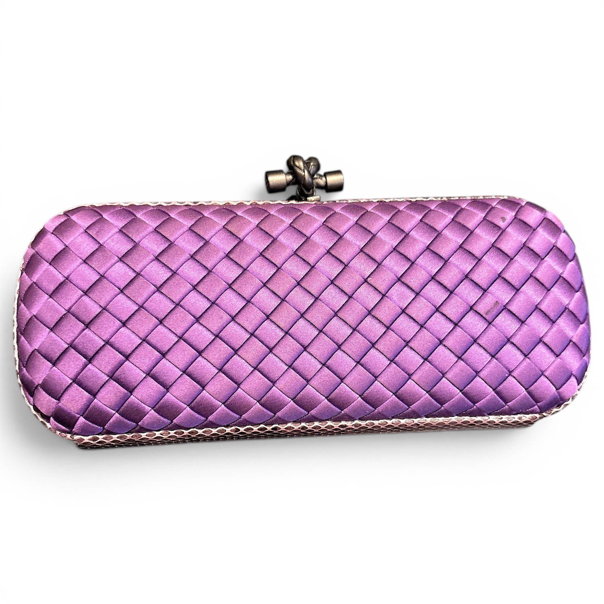 Pochette Knot silk clutch bag