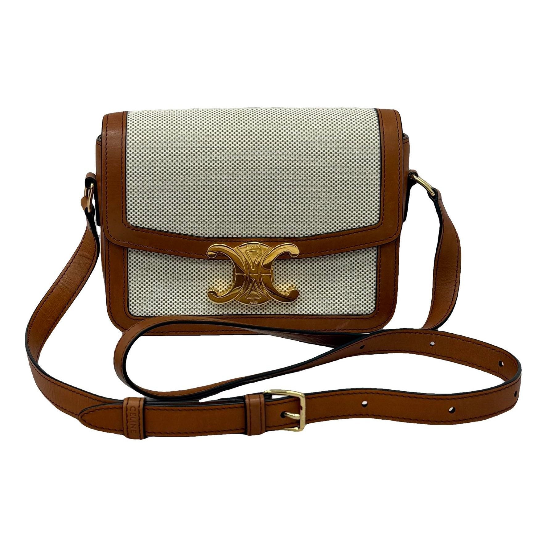 Triomphe leather handbag