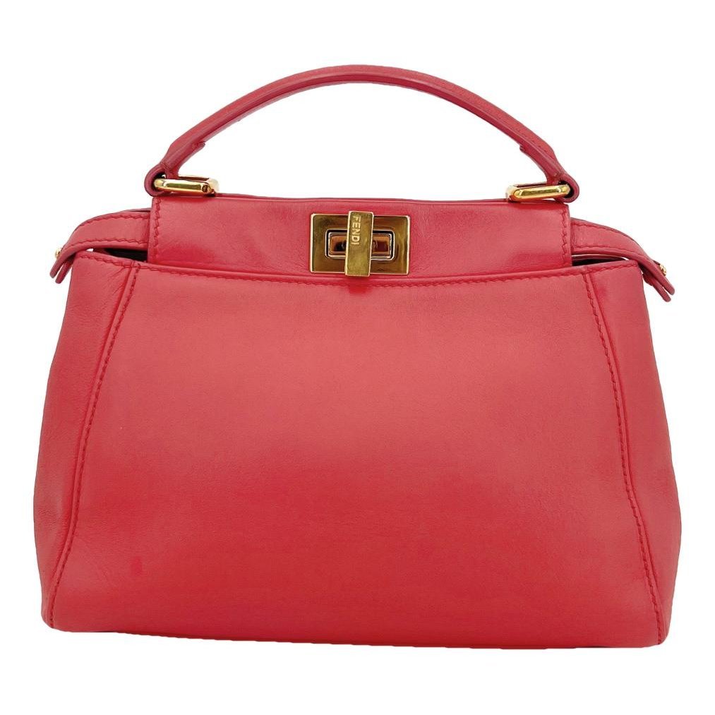 Peekaboo leather handbag