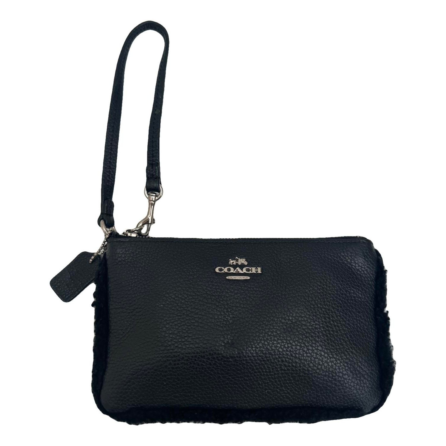 Leather clutch bag