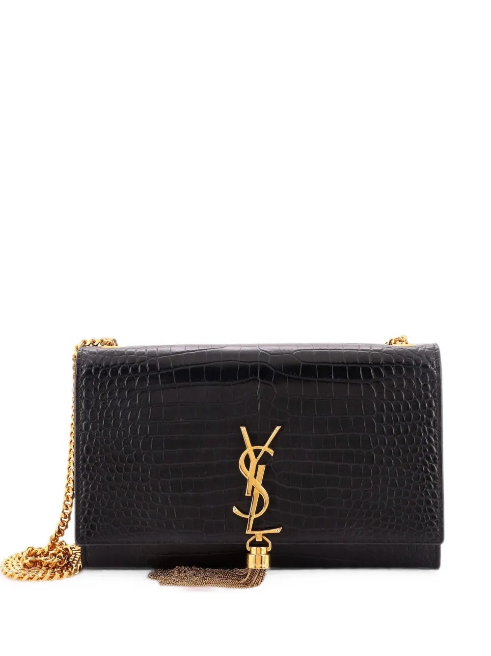 Classic Monogram Tassel Crocodile Embossed Leather Medium crossbody bag