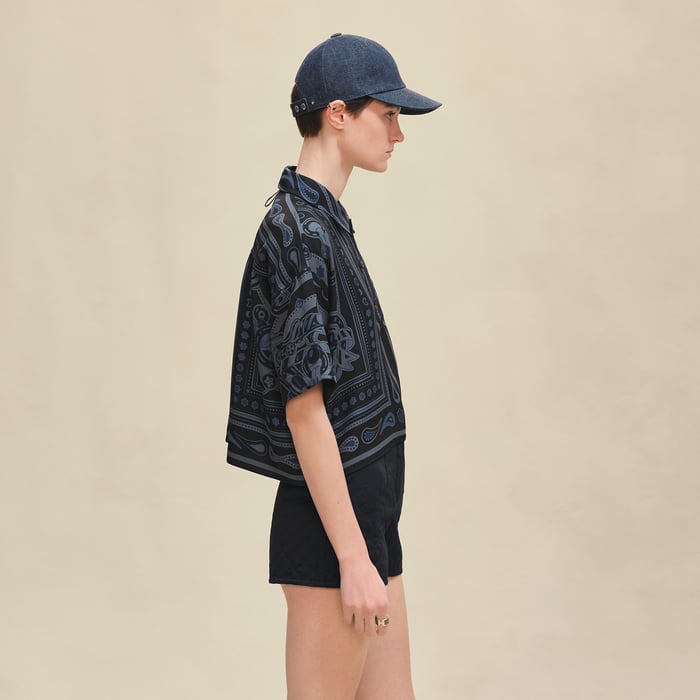 Noir Réglisse "Candy Libris Bandana" Blouse
