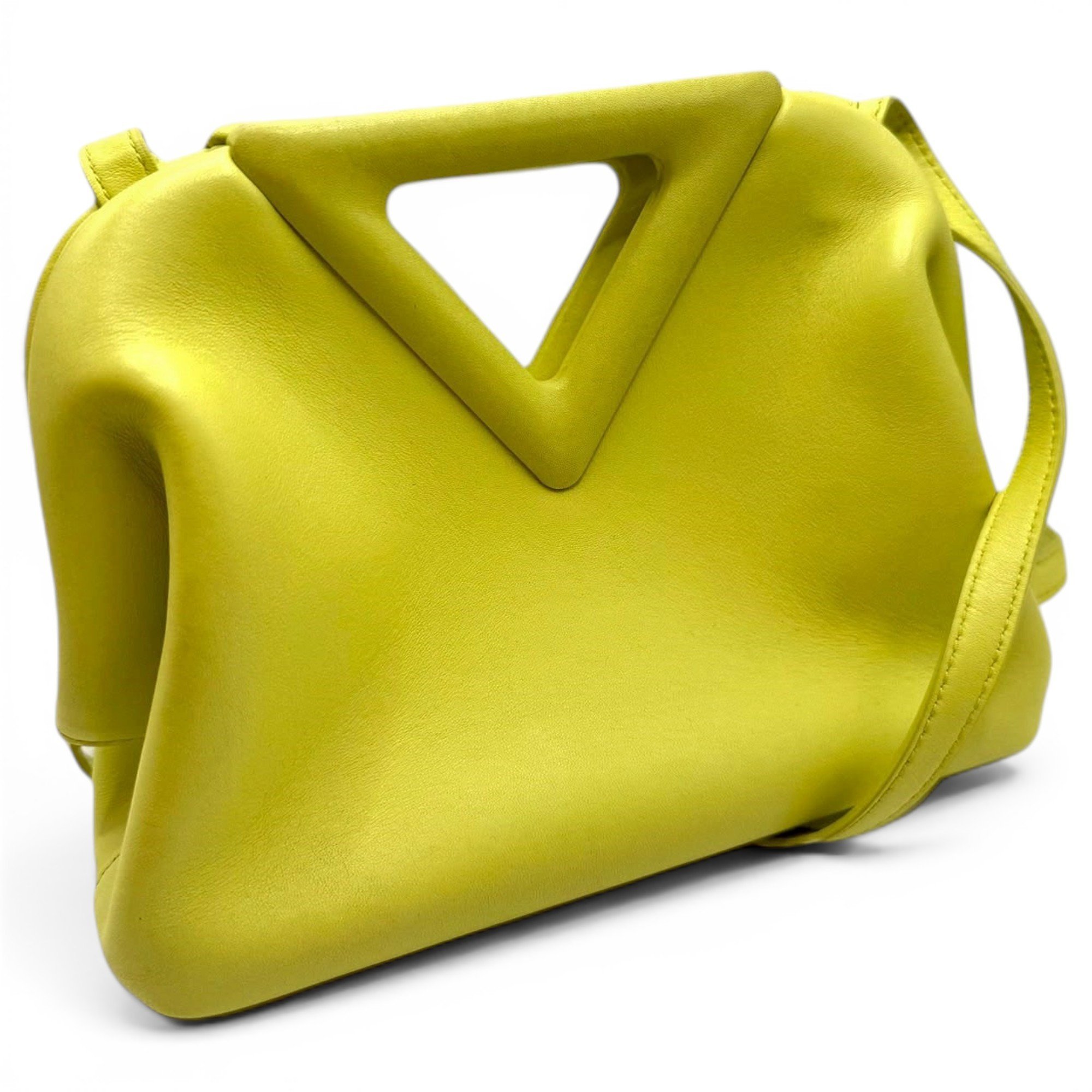 Point leather handbag