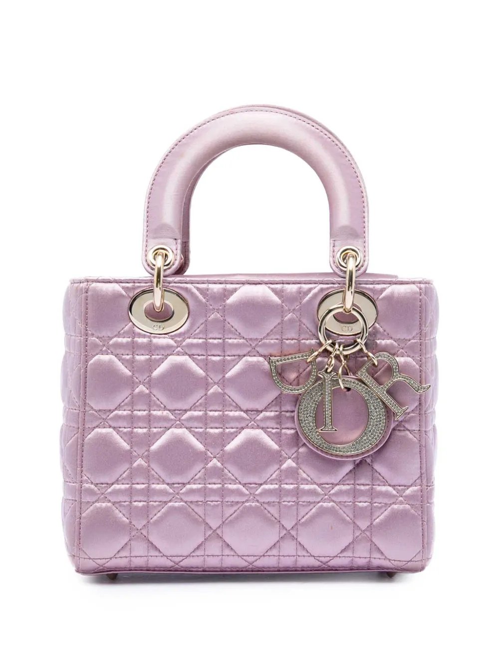 2019 Small Satin Cannage Swarovski Lady Dior satchel