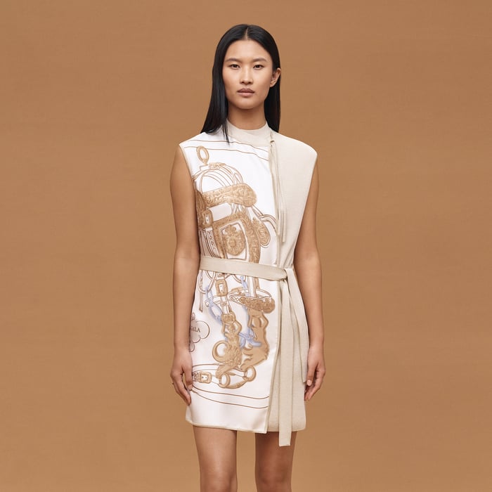 Blanc Nacre "Brides De Gala" Wraparound Dress