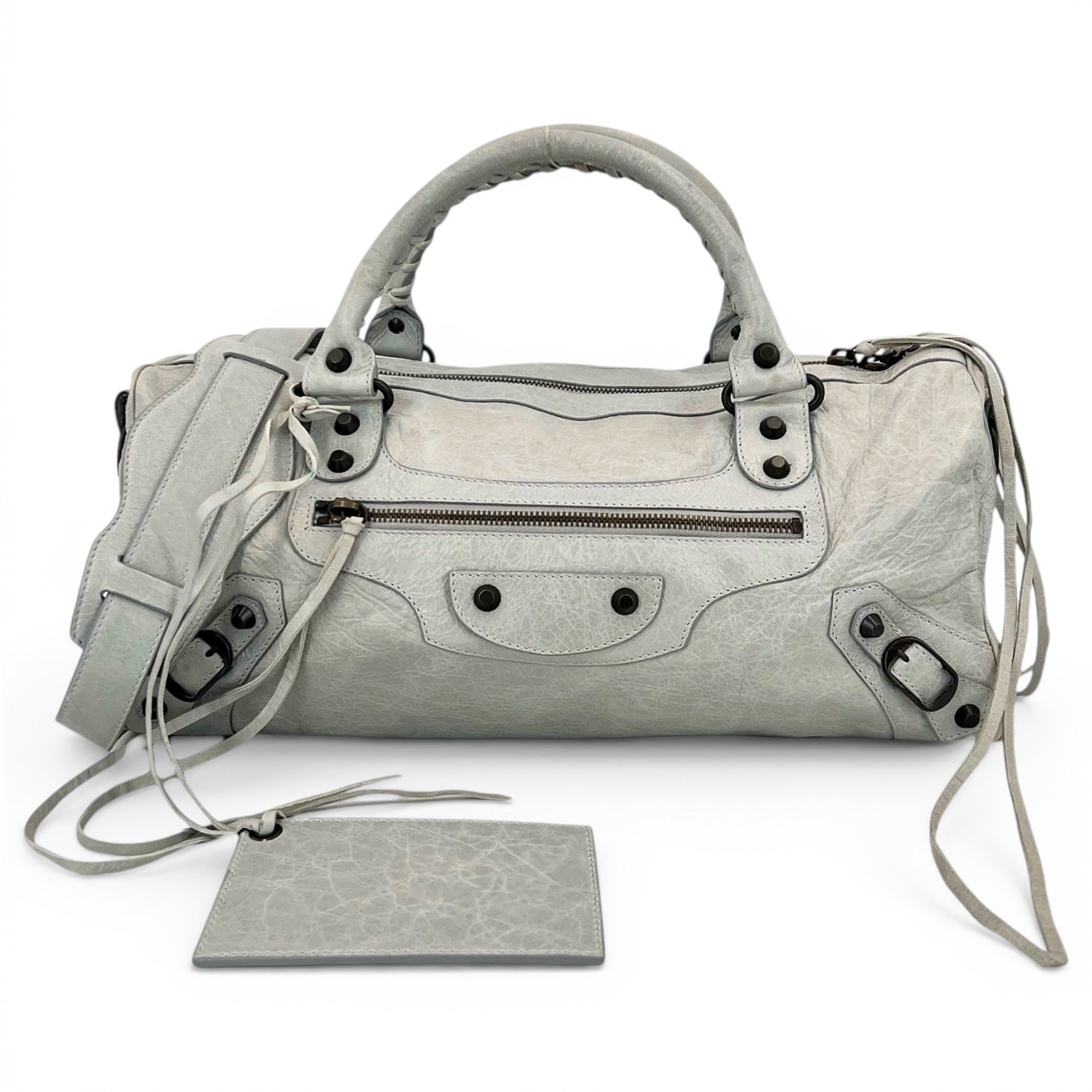 City leather handbag