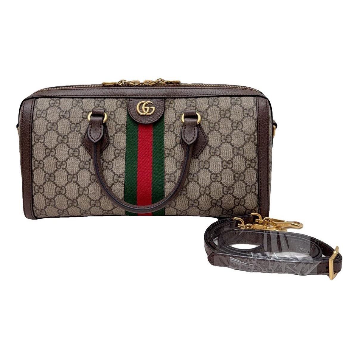 Ophidia Boston leather handbag