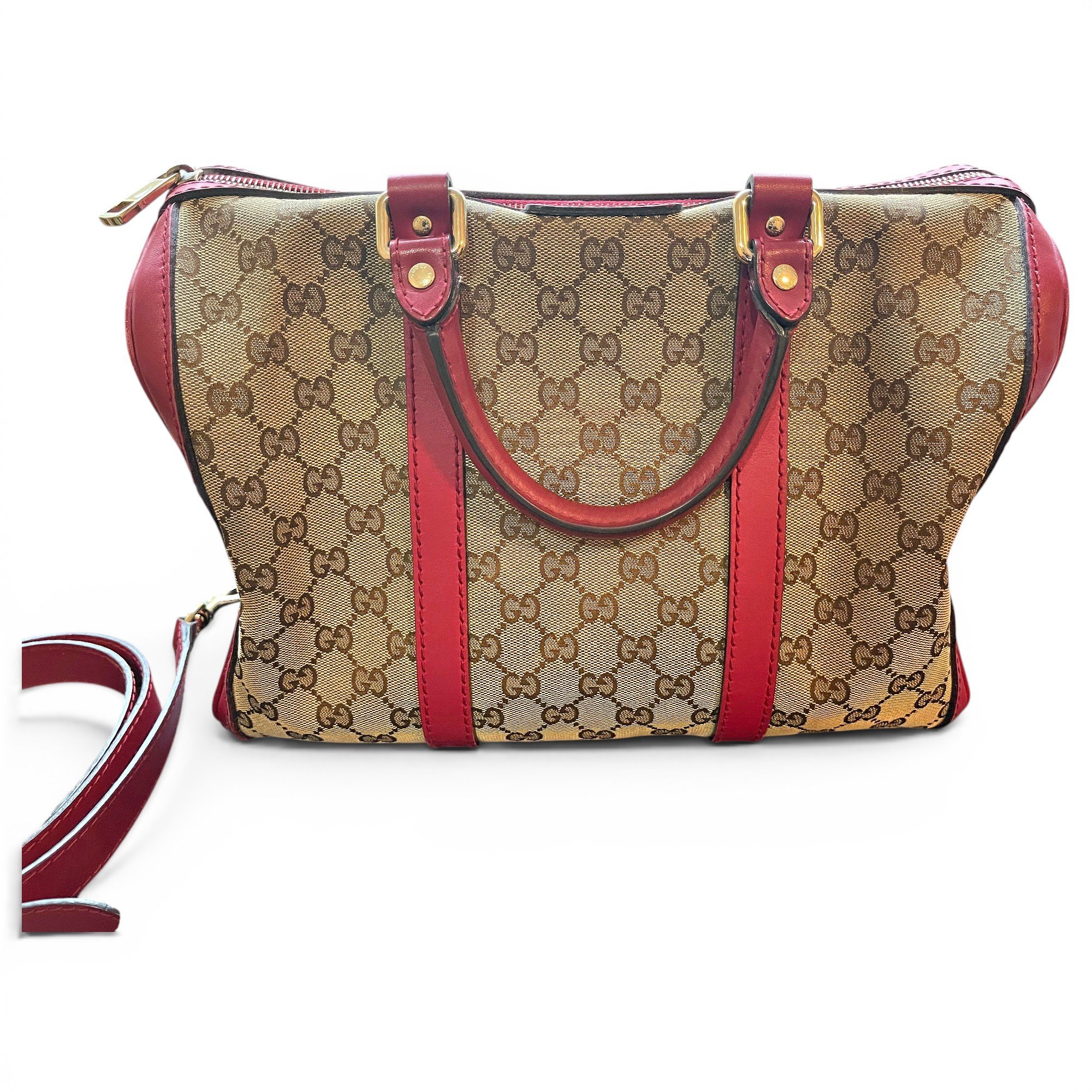 Boston leather bowling bag