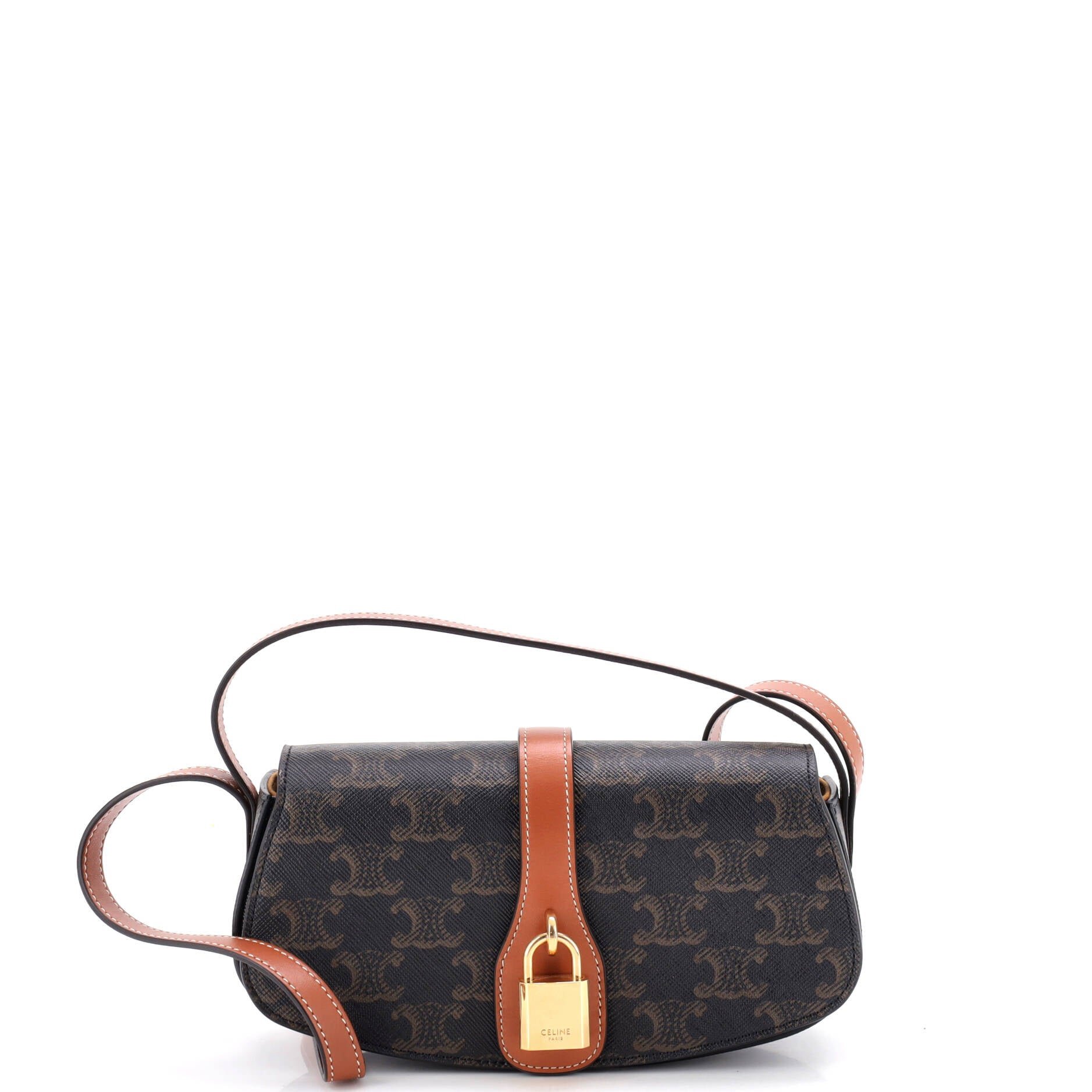 Tabou Clutch with Strap Triomphe Coated Canvas
