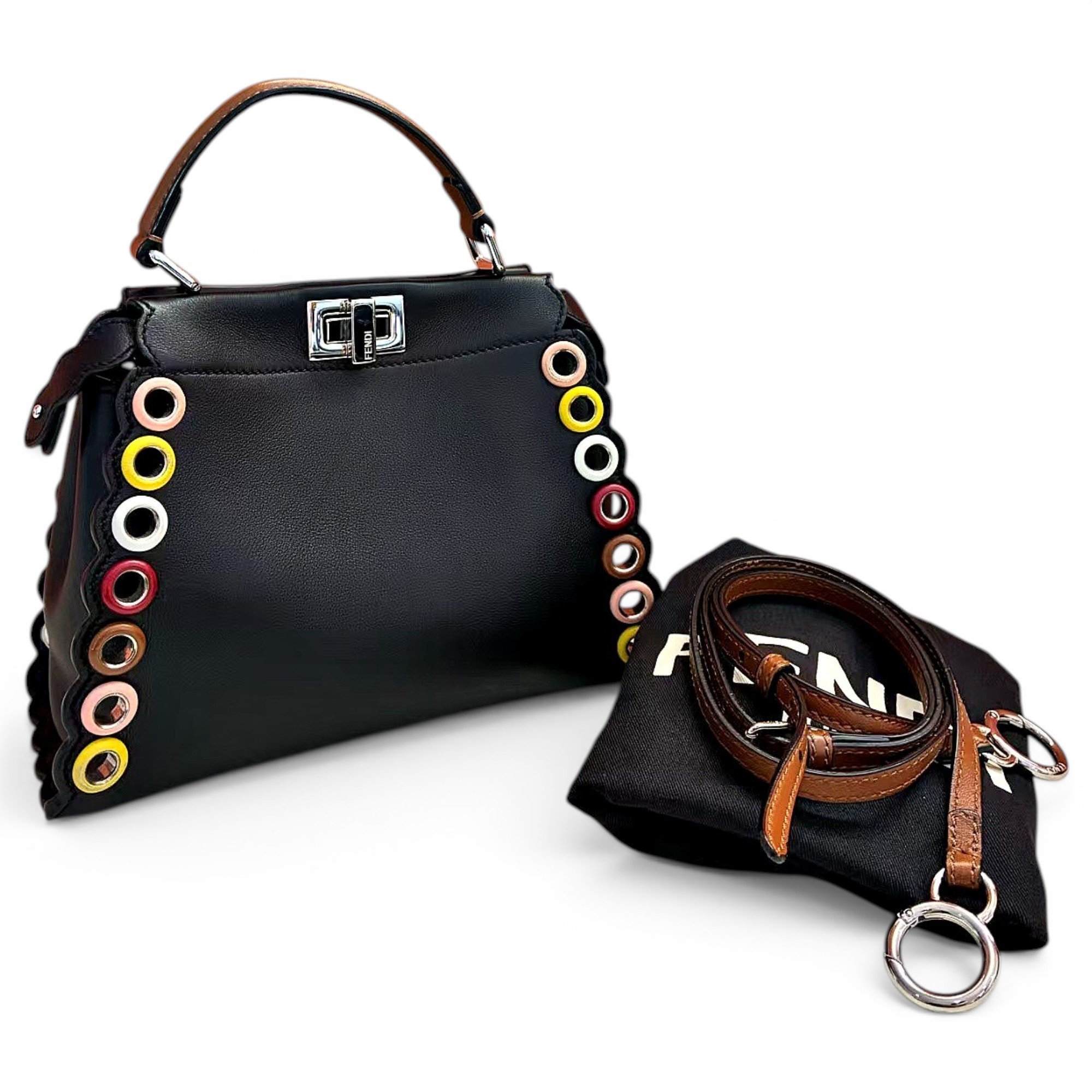 Peekaboo leather handbag