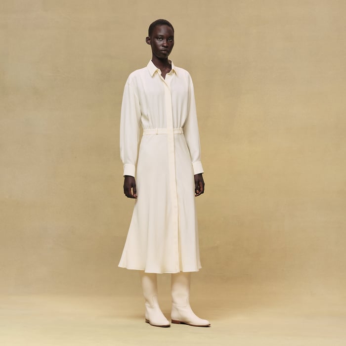 Beige Sable Shirt Dress