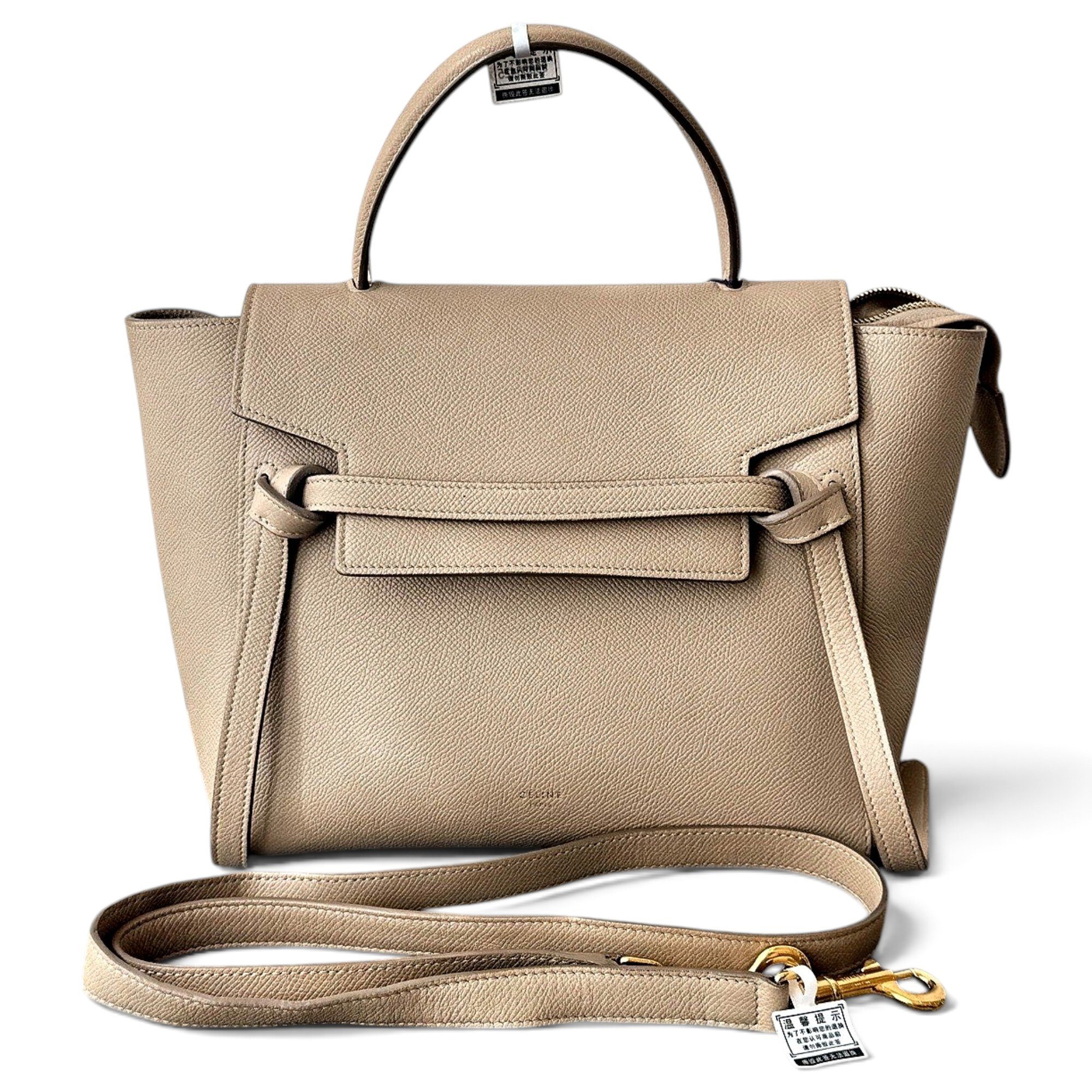 Belt leather handbag