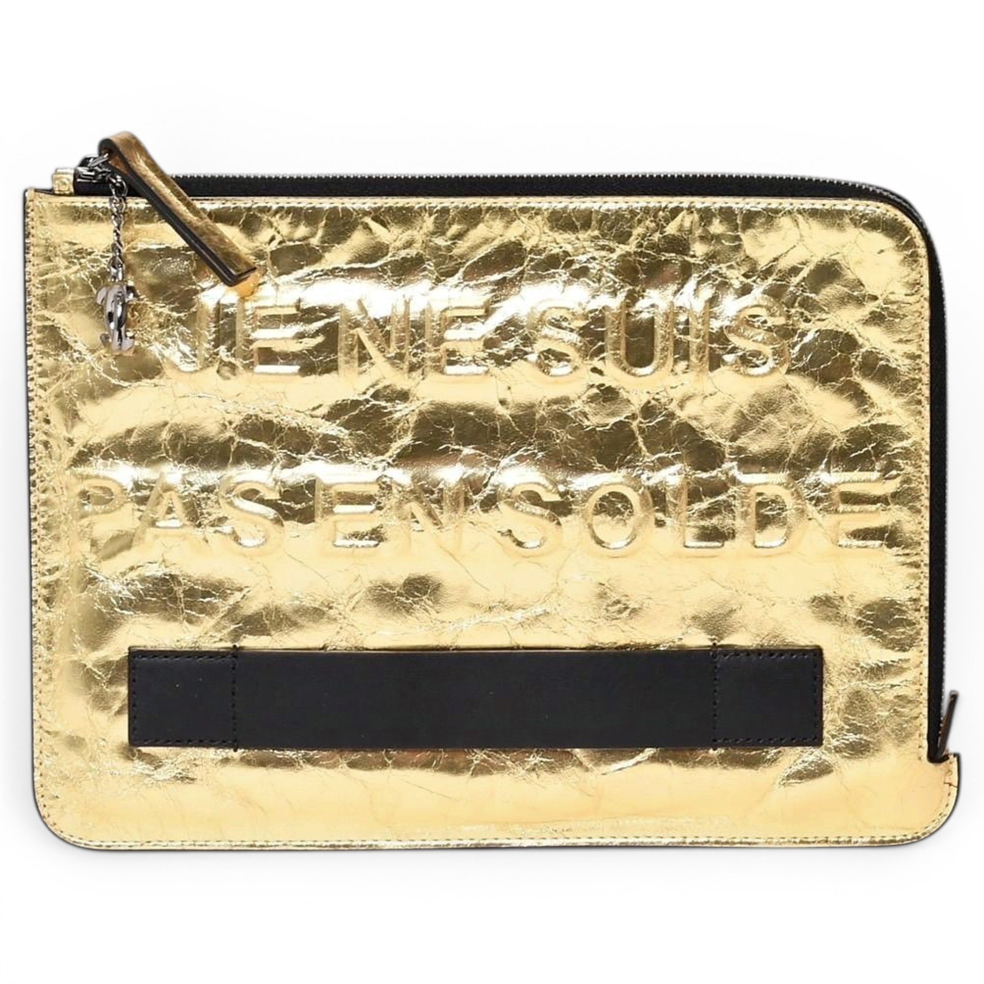 Leather clutch bag