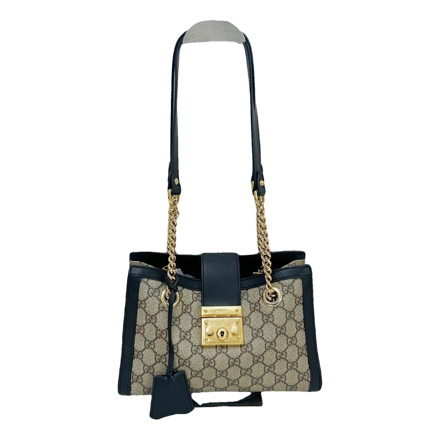 Padlock leather handbag