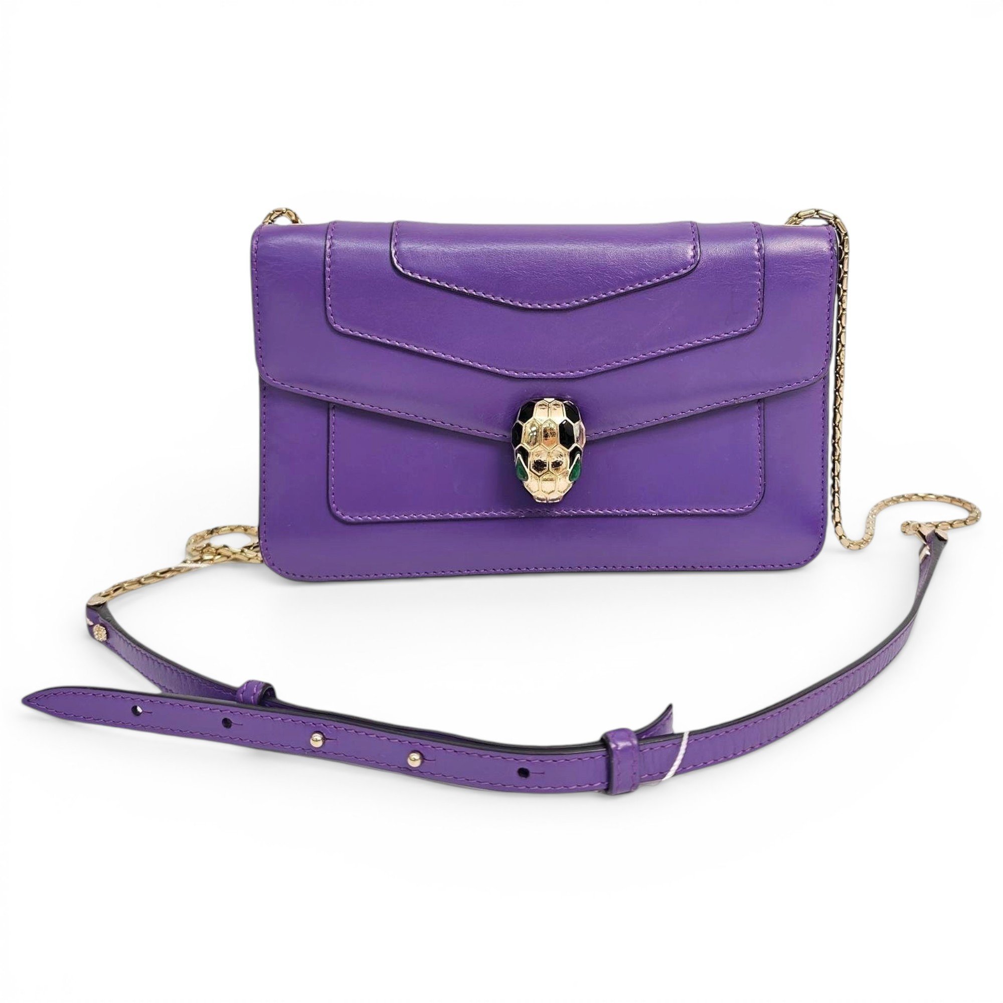Serpenti leather handbag