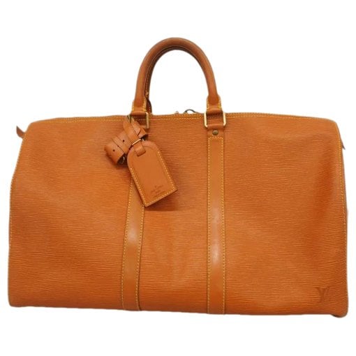 Keepall leather travel bag
