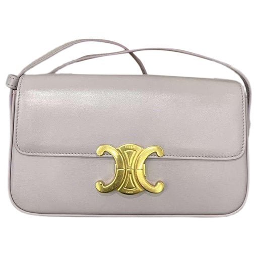Triomphe chain leather handbag