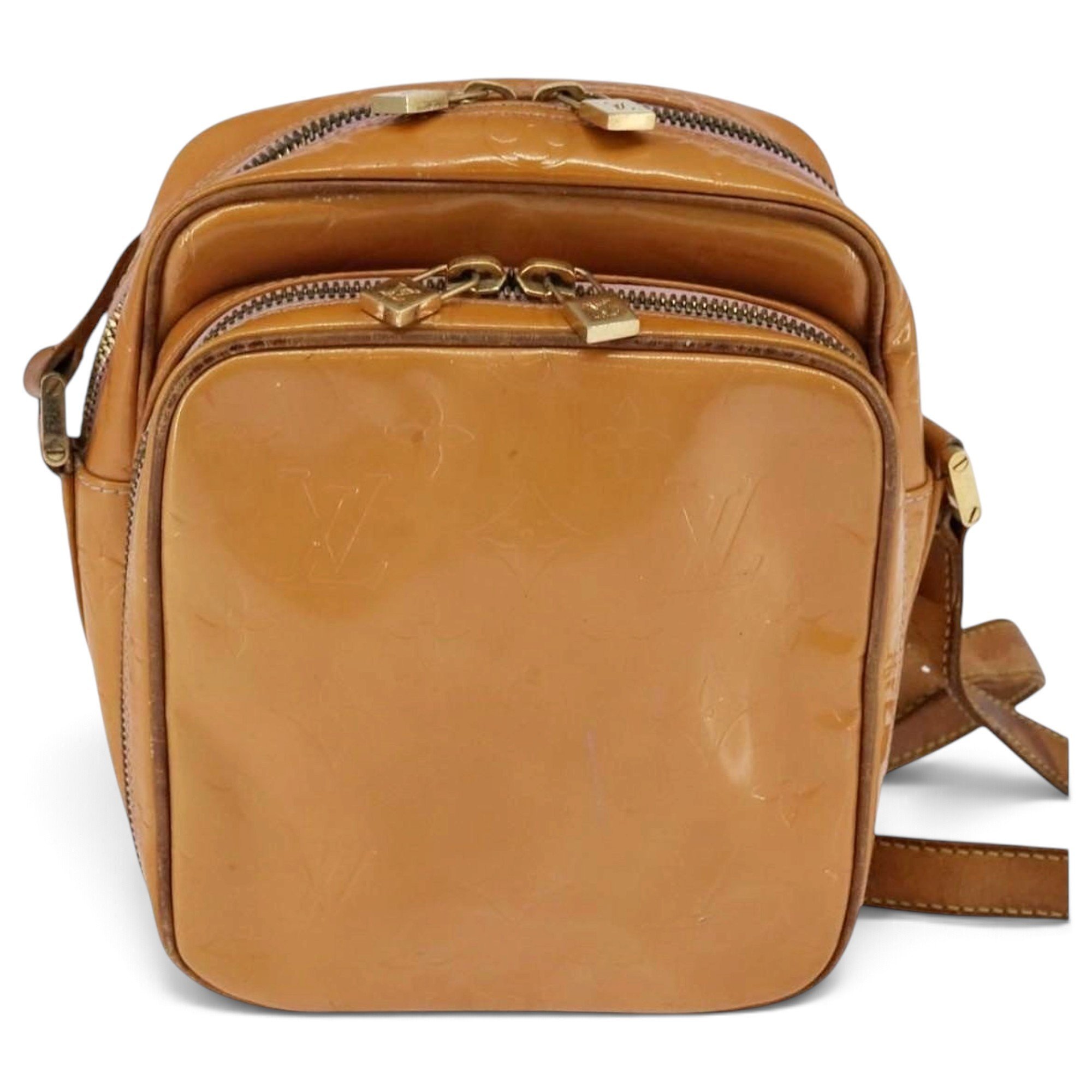 Patent leather handbag