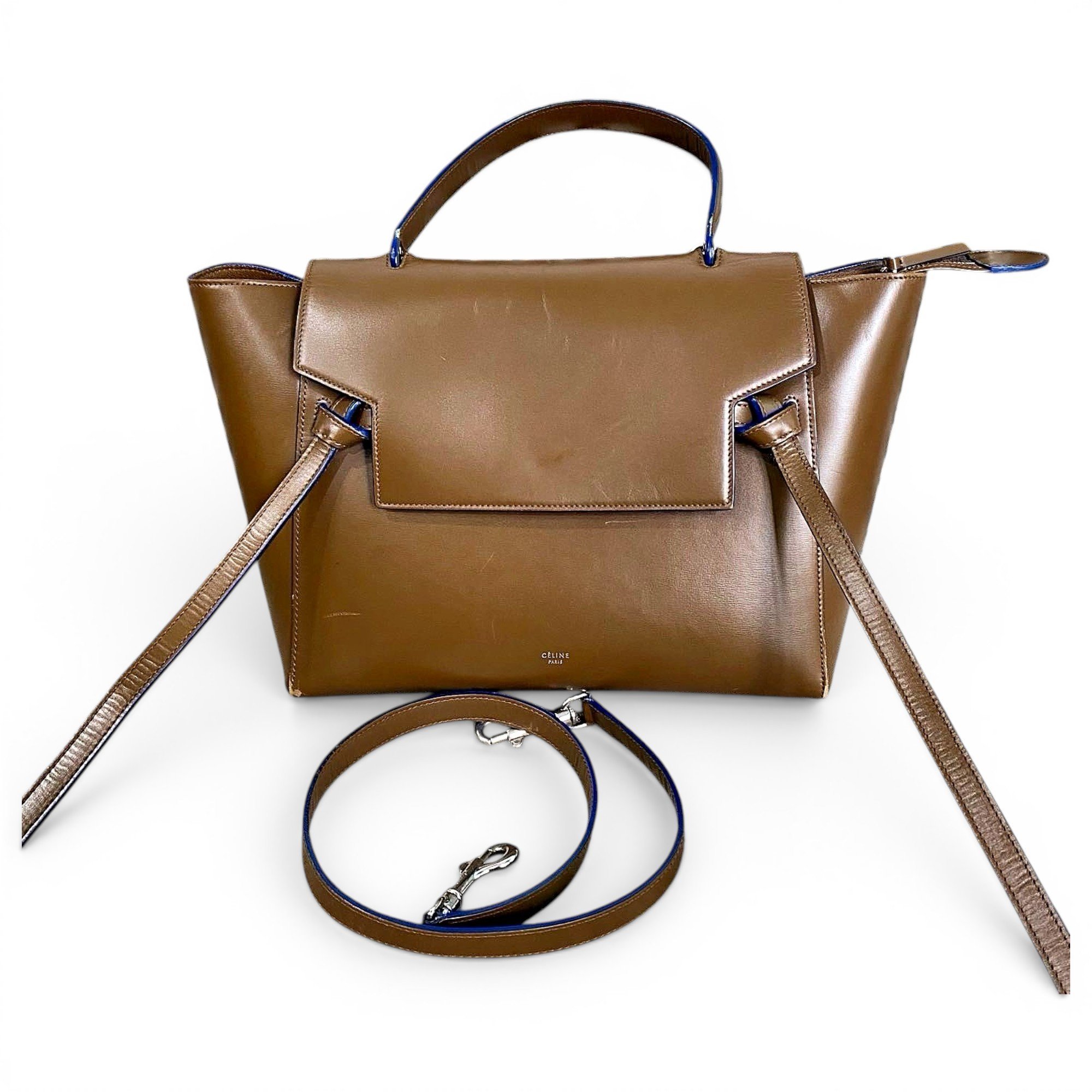 Belt leather handbag