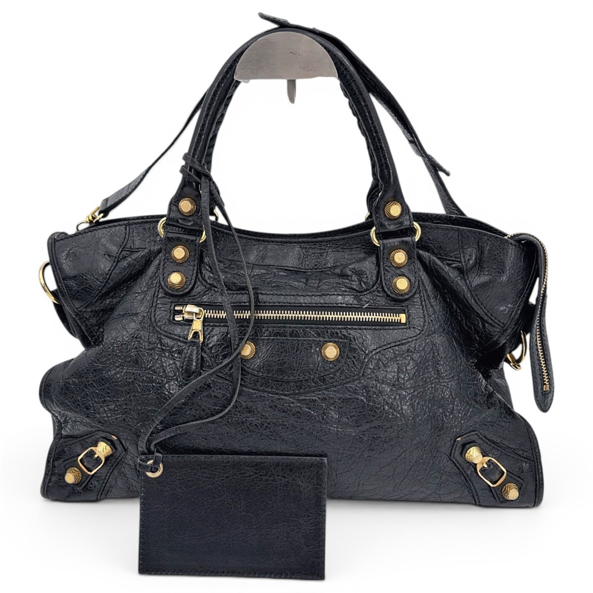 City leather handbag