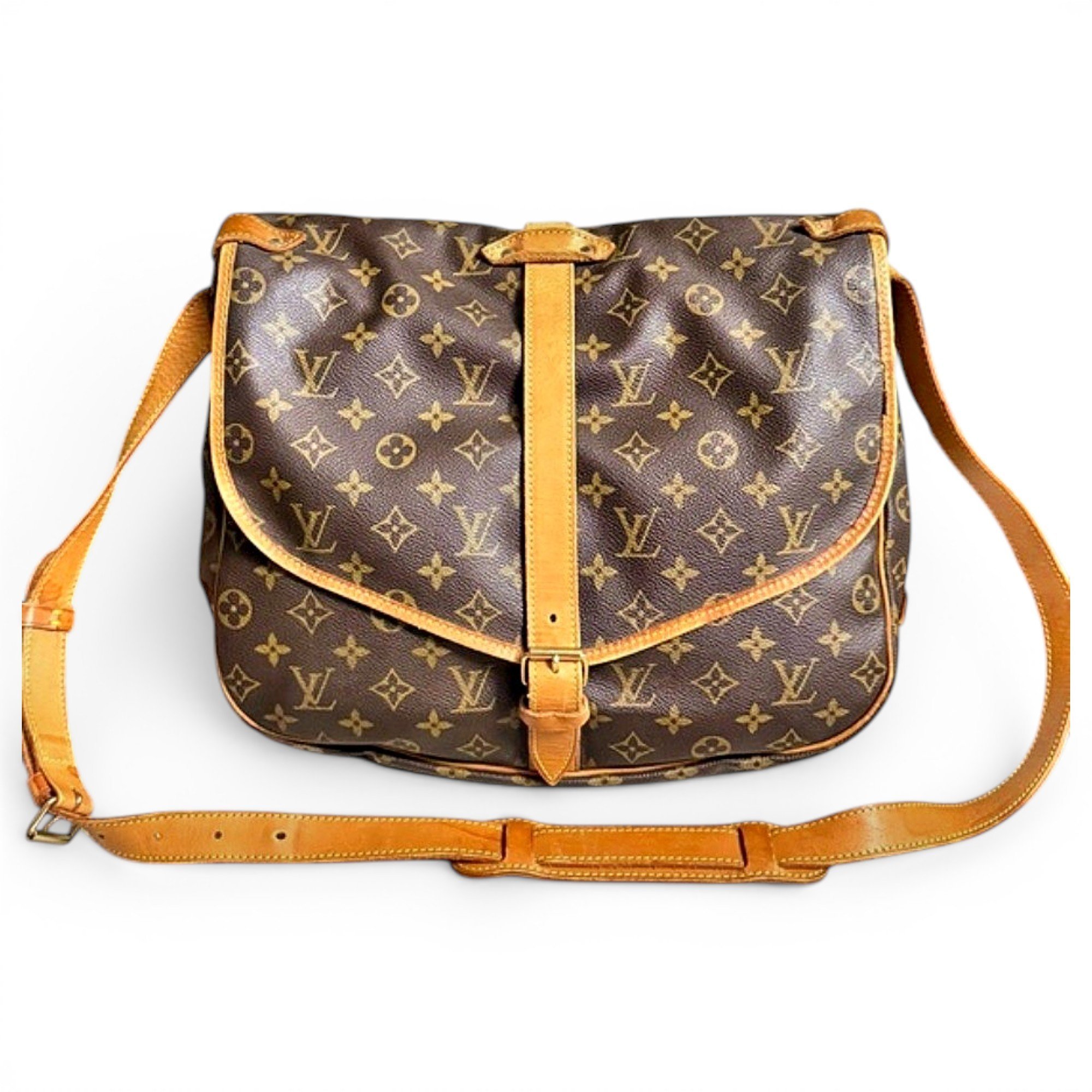 Louis Vuitton Saumur patent leather handbag
