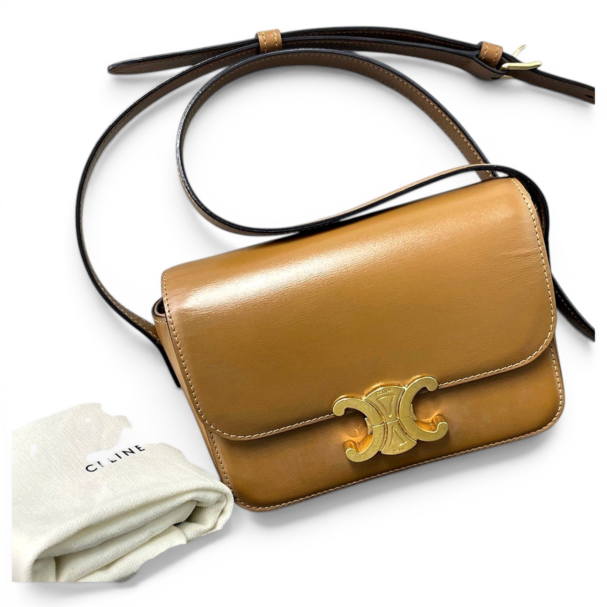 Triomphe leather handbag