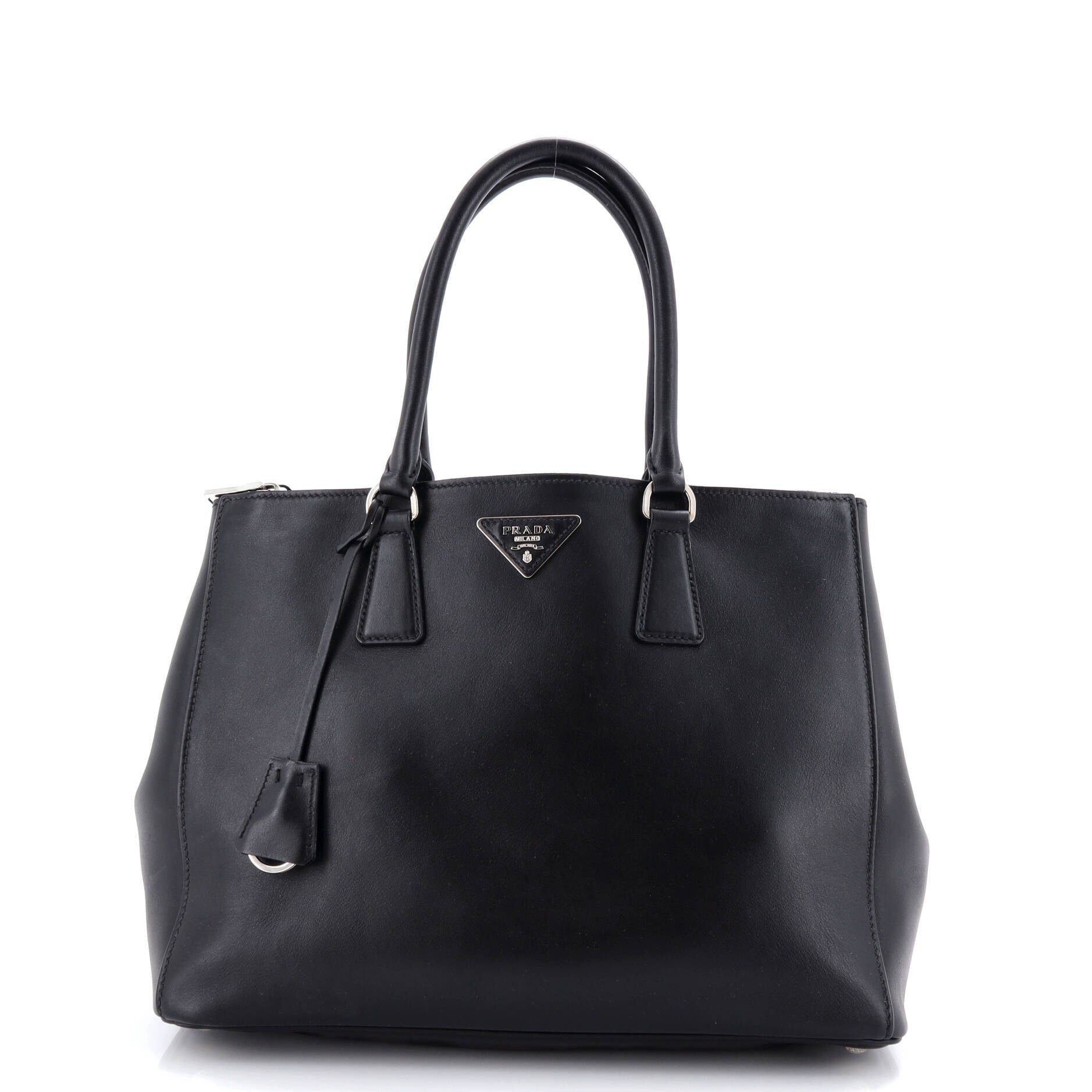 Prada Galleria Double Zip Tote Leather Medium