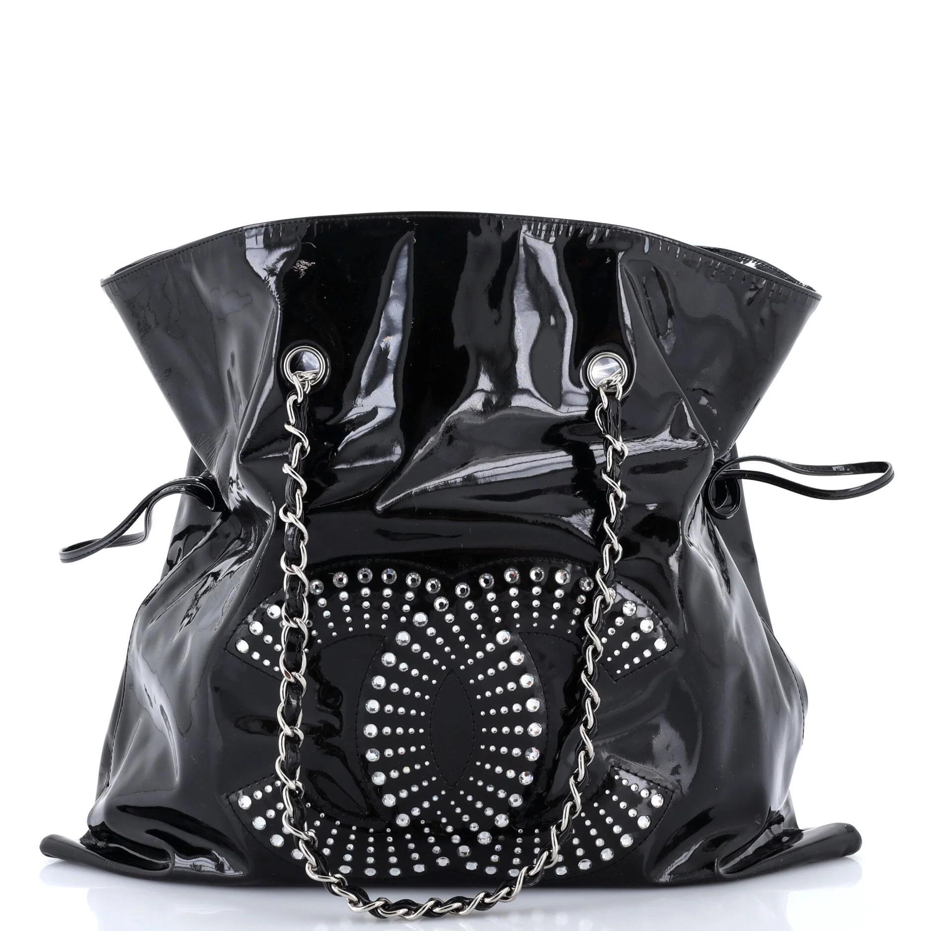 Patent leather tote