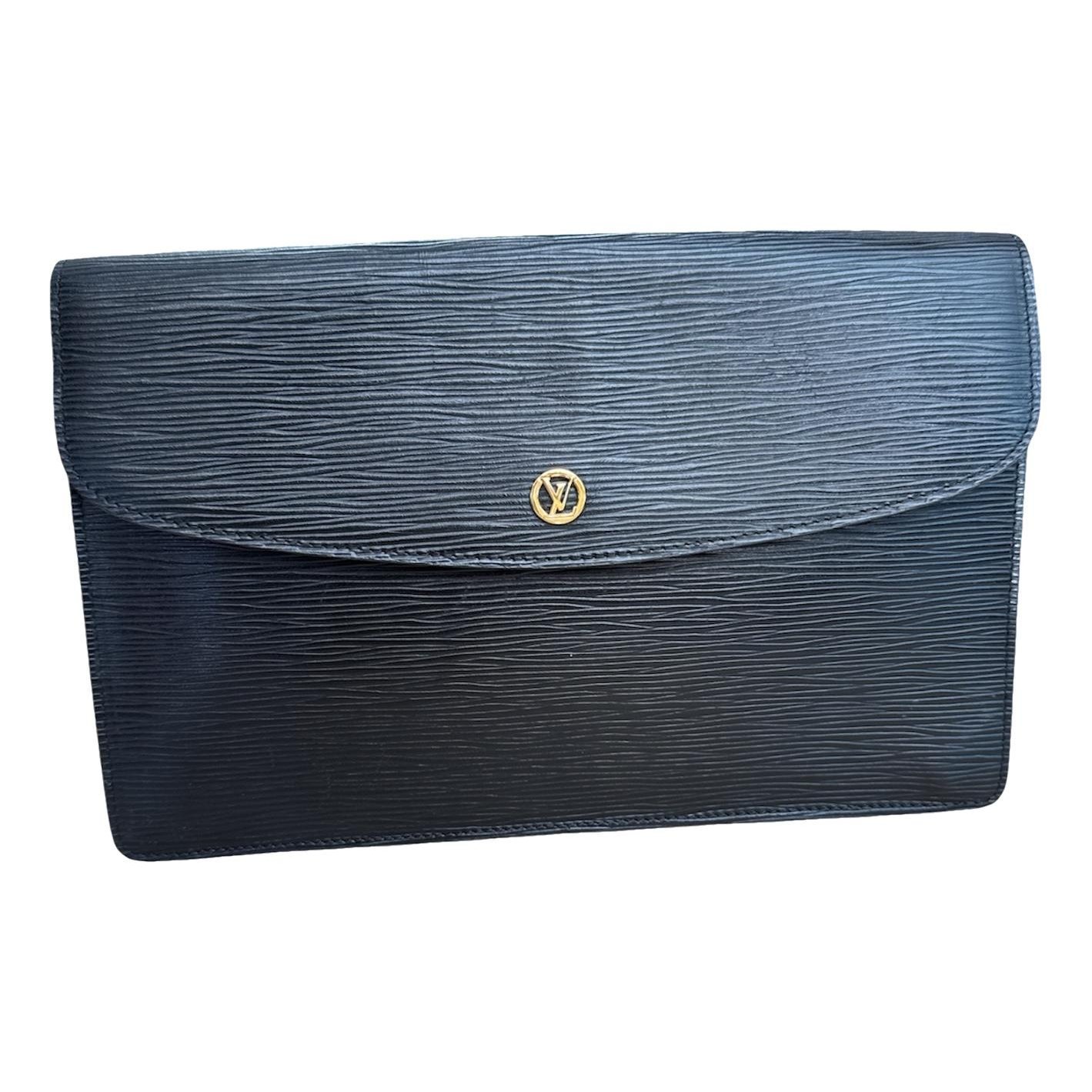 Leather clutch bag