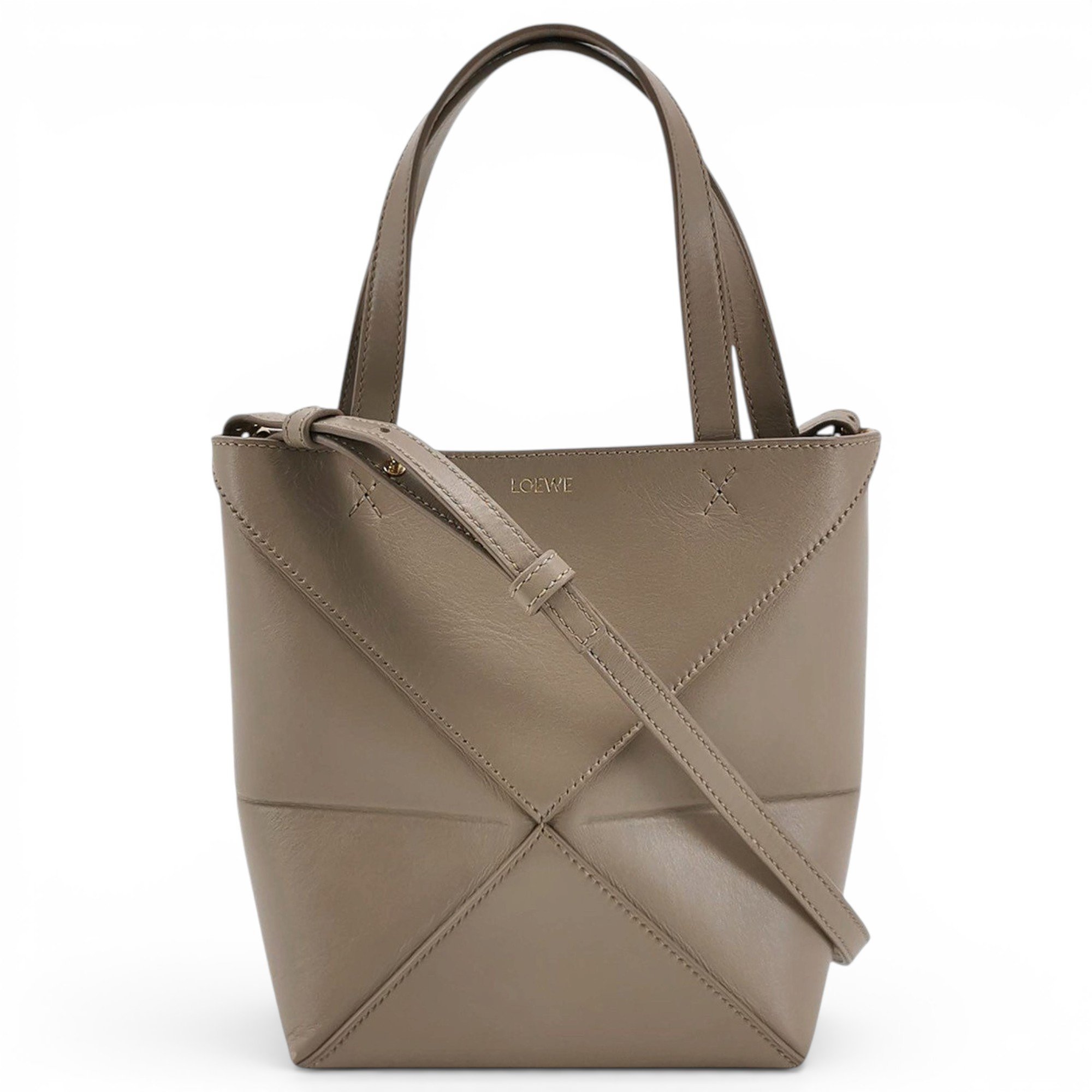 Puzzle Fold leather handbag