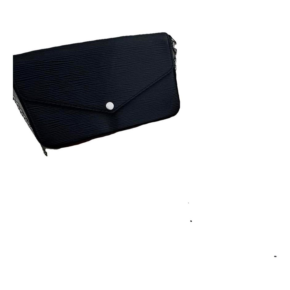Chaîne Flore leather clutch bag