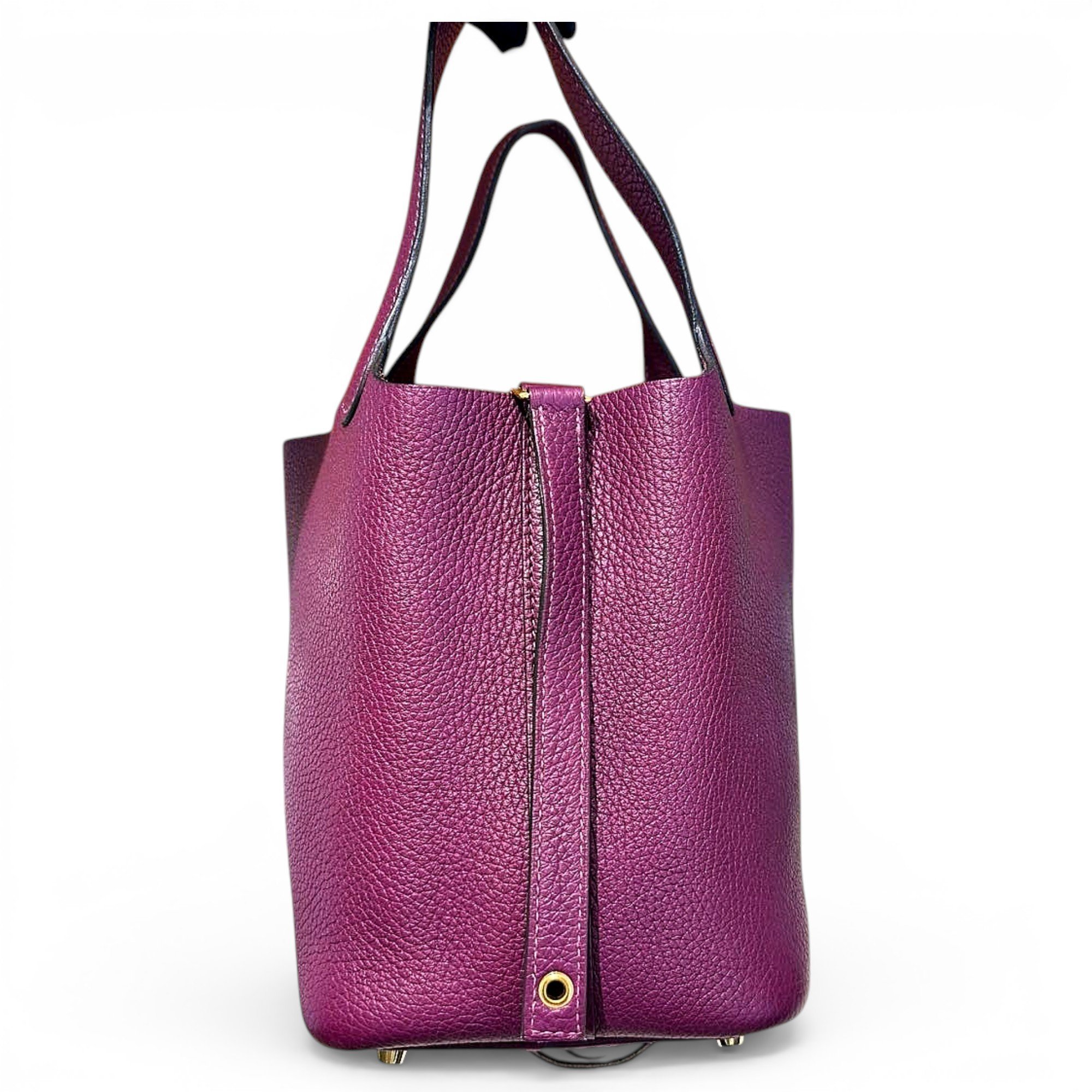 Picotin leather tote