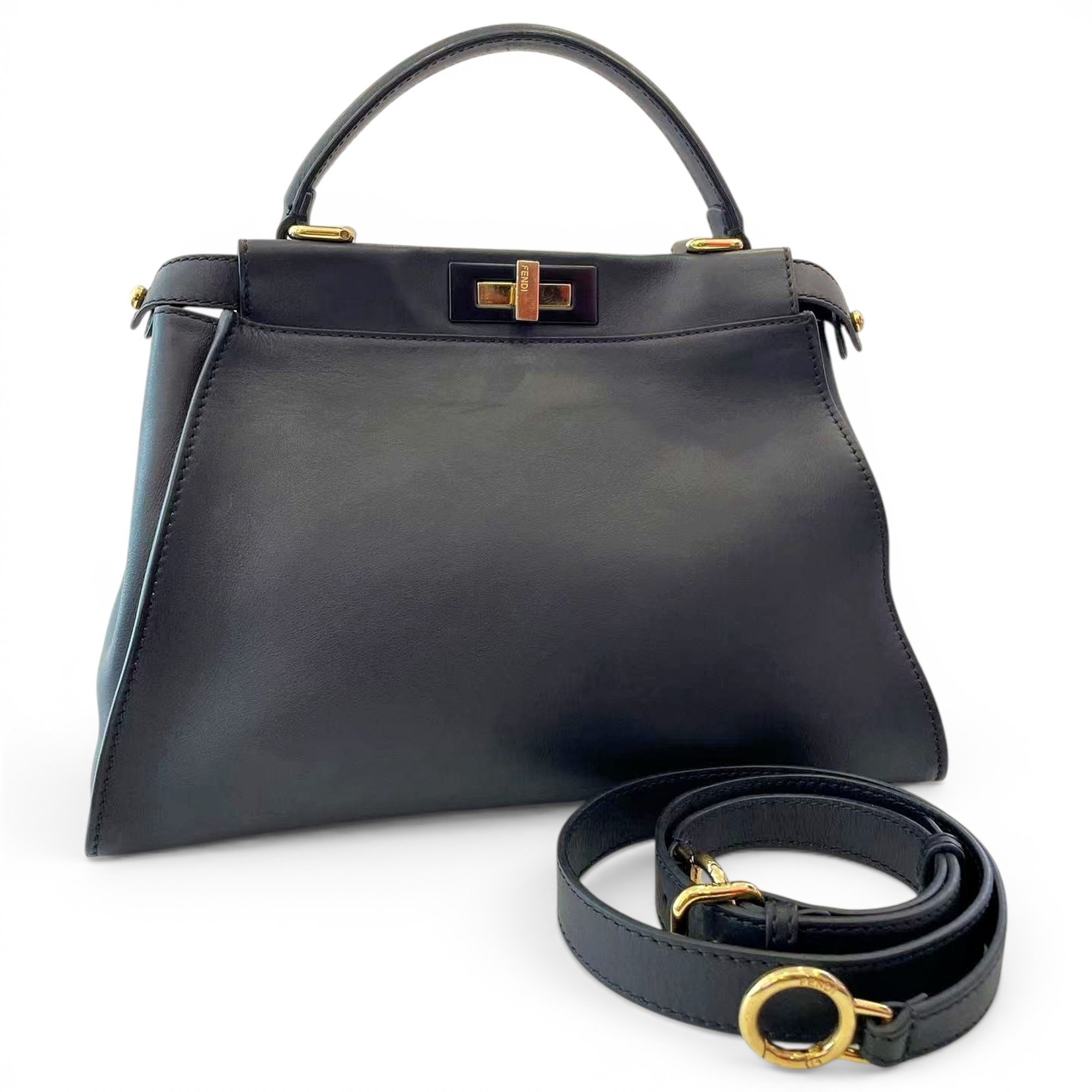 Peekaboo leather handbag