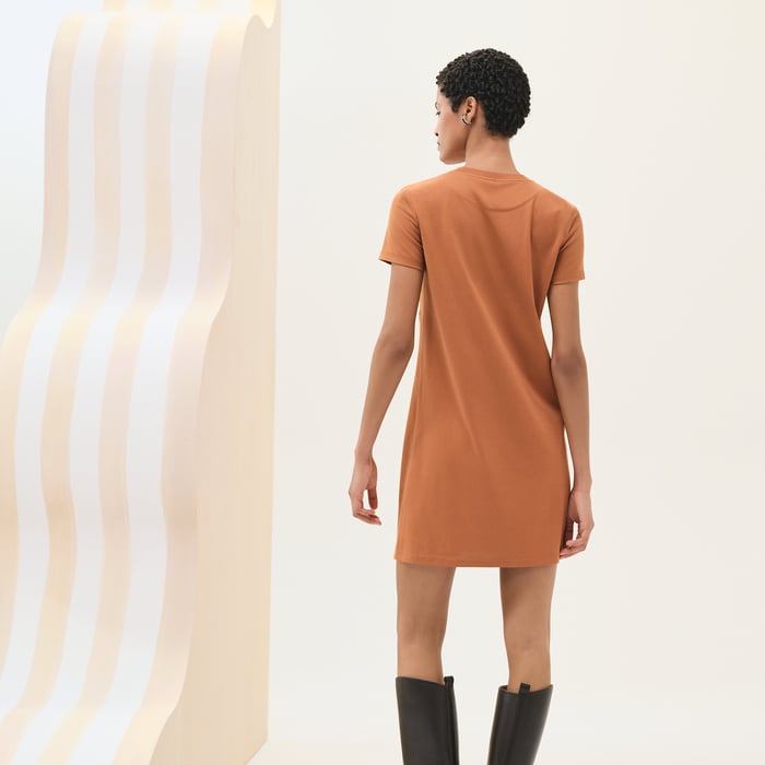 Marron Alezan Straight Dress