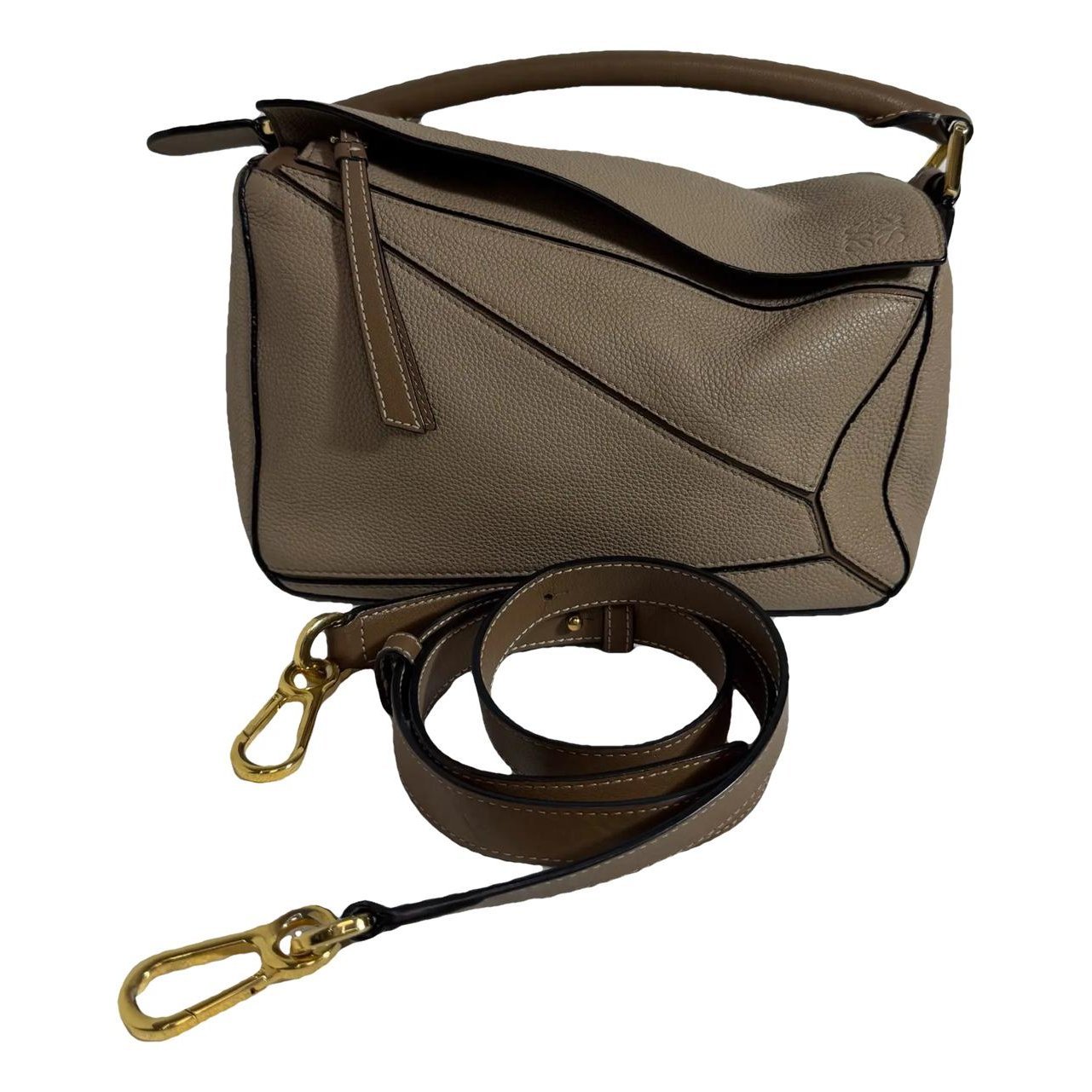 Puzzle leather crossbody bag