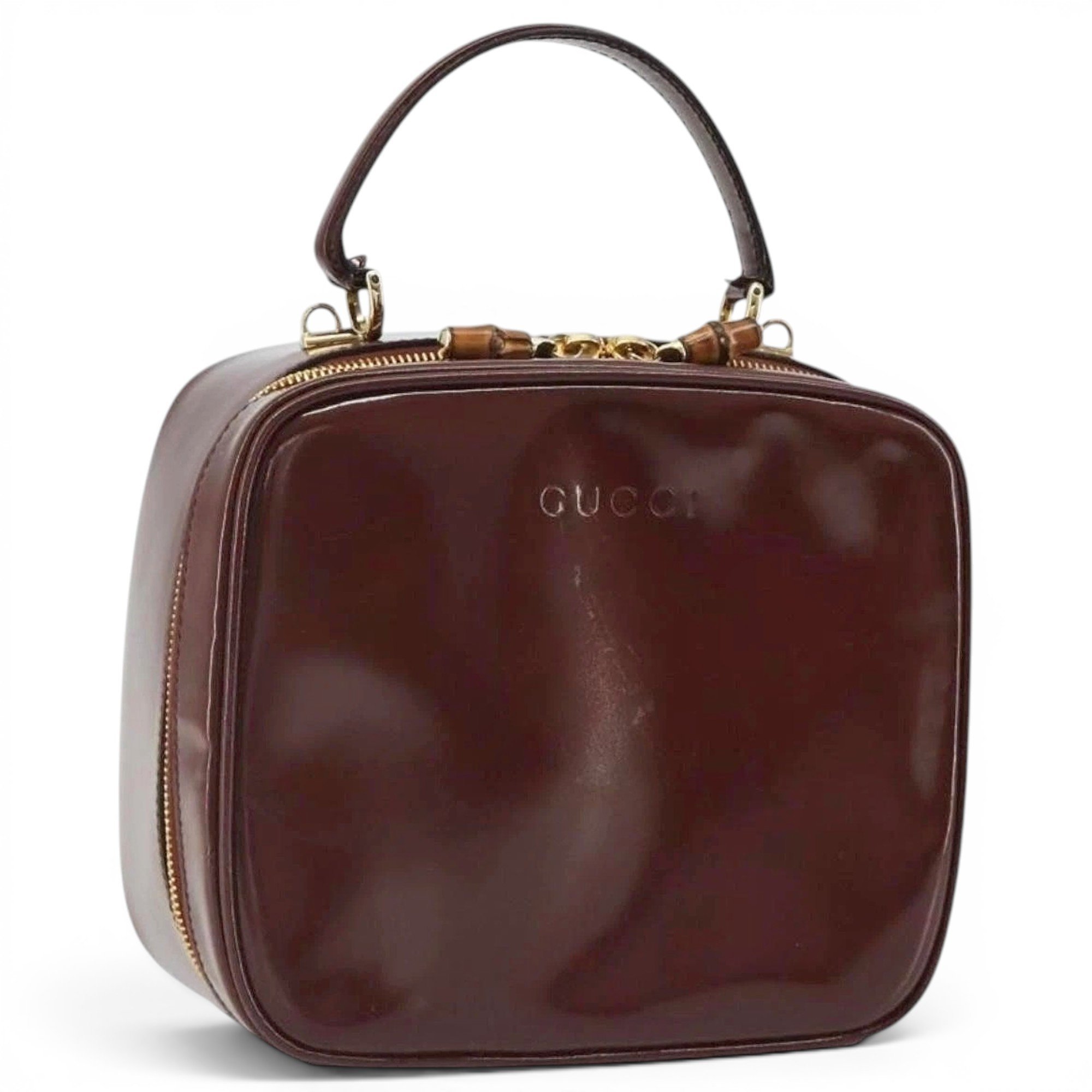 Patent leather handbag