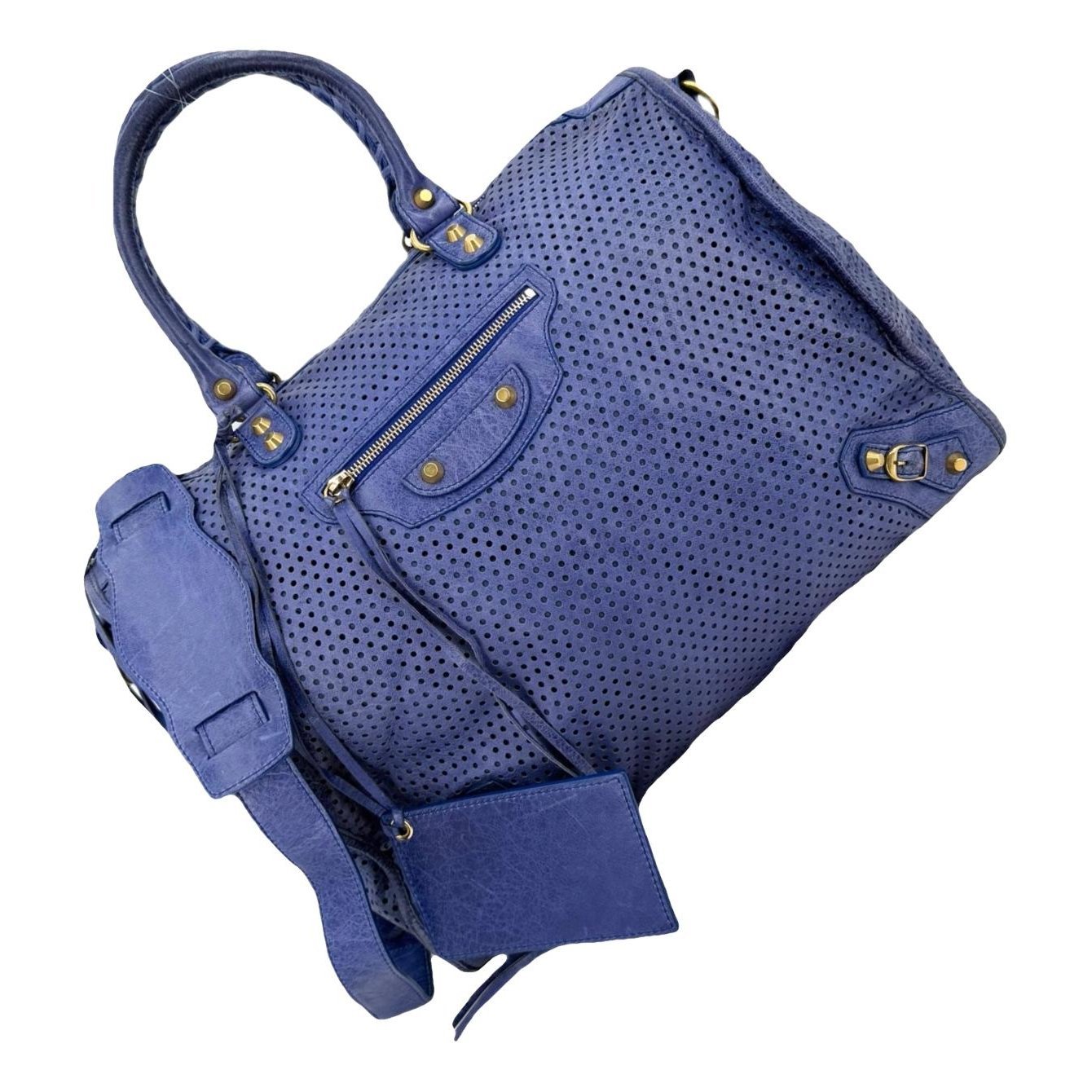 City leather handbag