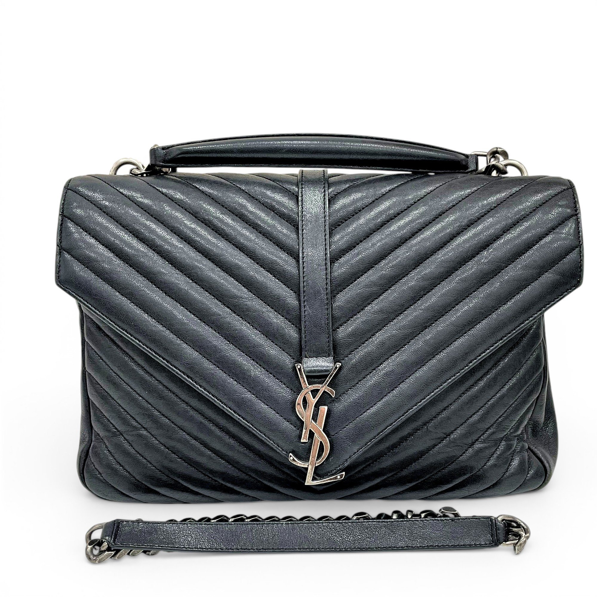 Collége monogramme leather handbag