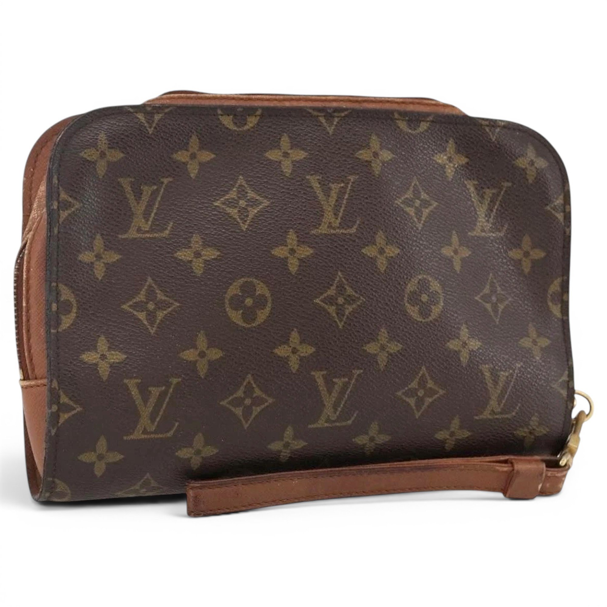Leather clutch bag