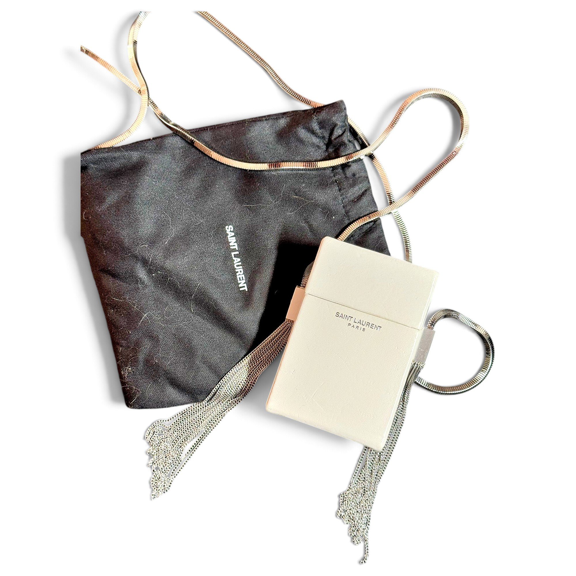 Leather clutch bag