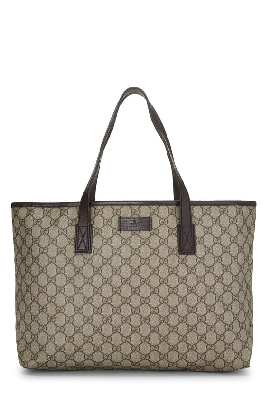 Brown GG Supreme Canvas Tote Large